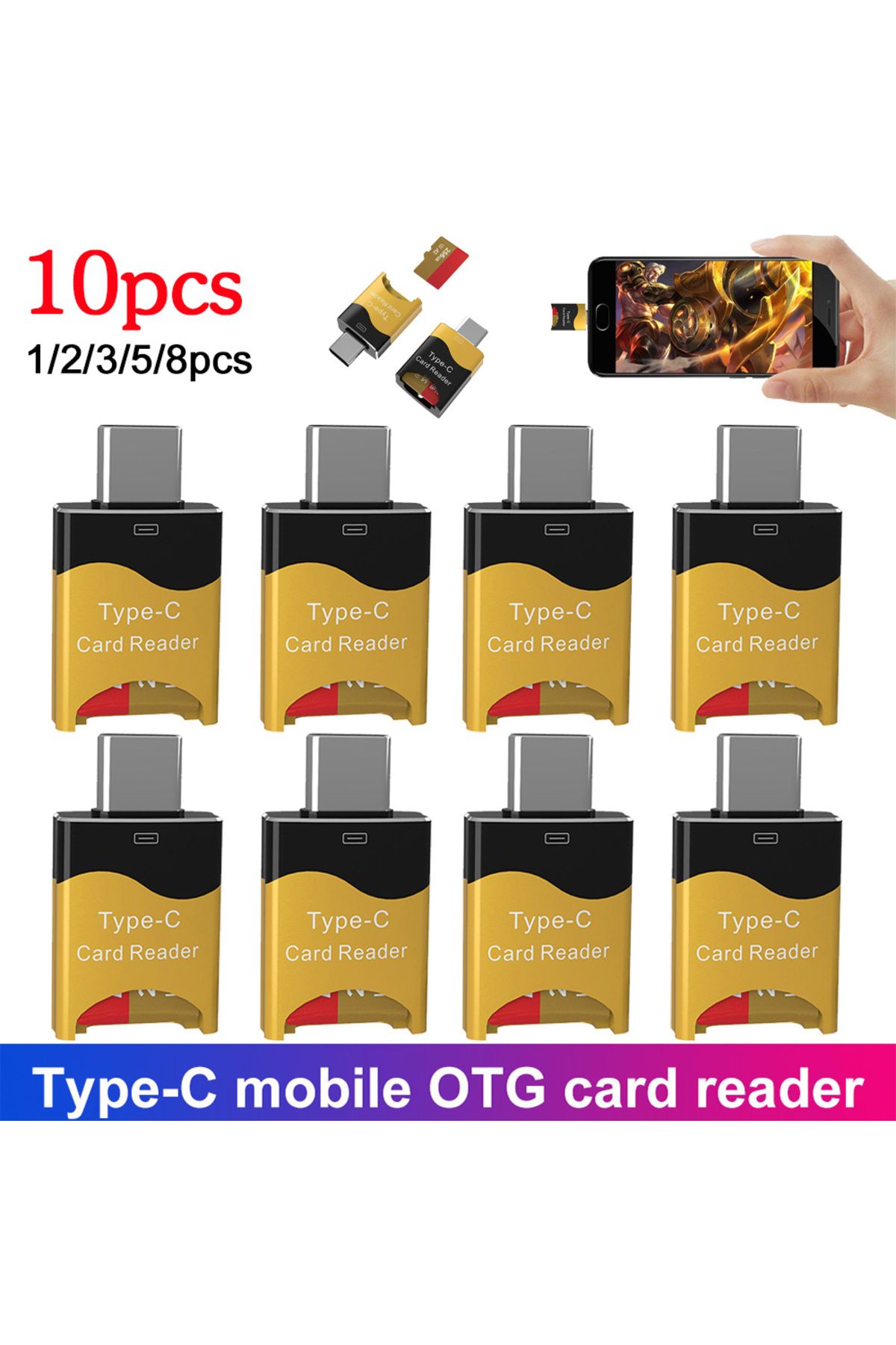 ALLOYSEED-Type C To Micro-SD TF Card Reader Adapter OTG Smart Memory Card Reader USB3.0 Flash Drive Adapter... 2