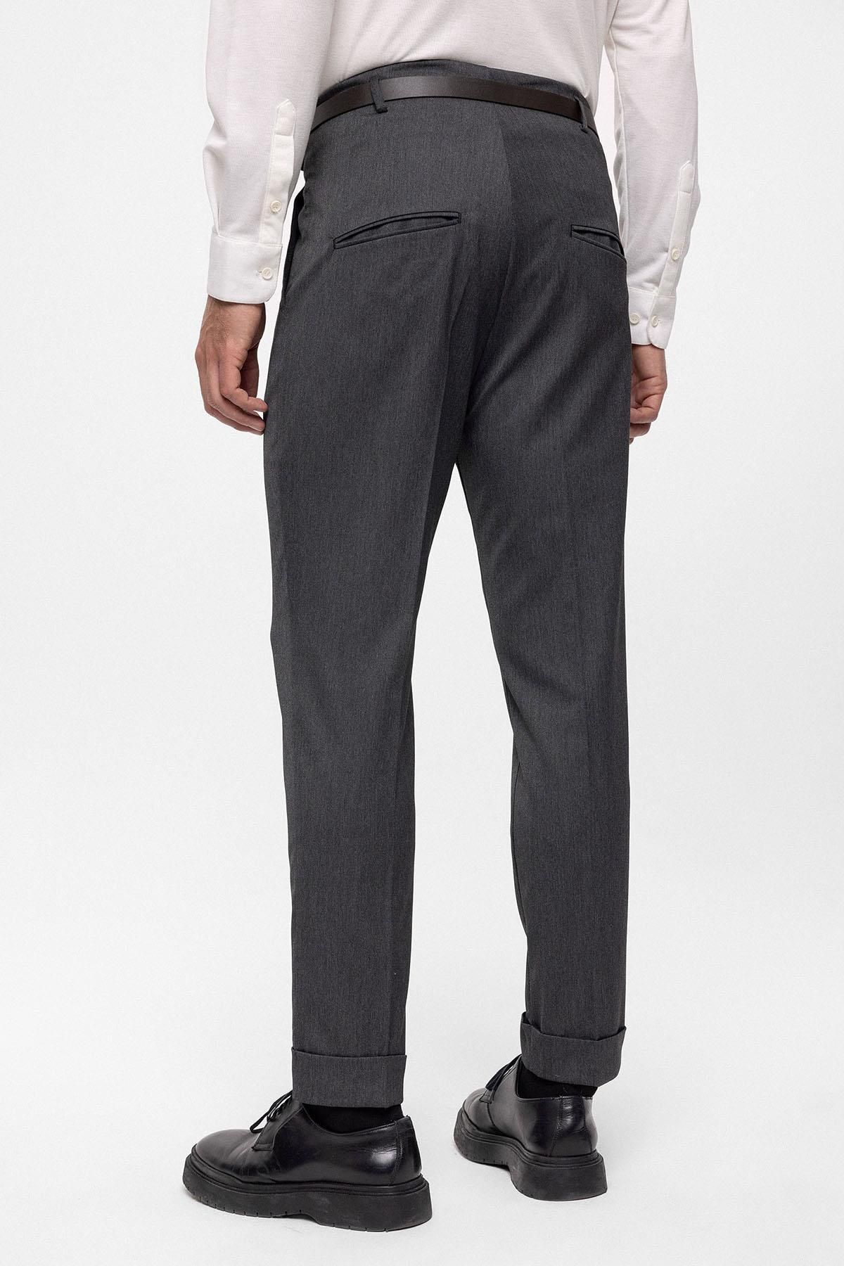 Antioch-Smoked Belted Double Leg Trousers 6