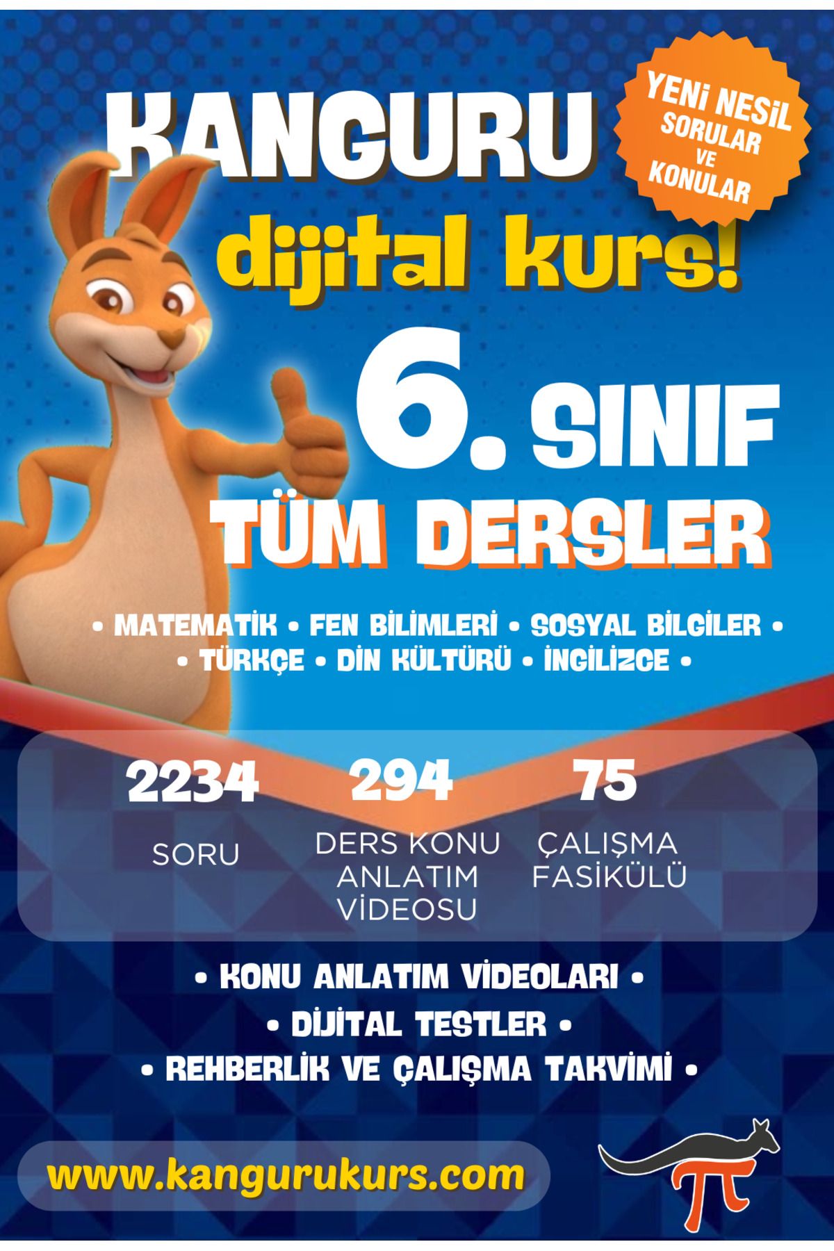 Kanguru Matematik Kanguru Dijital Kurs -  6. Sınıf Tüm Dersler