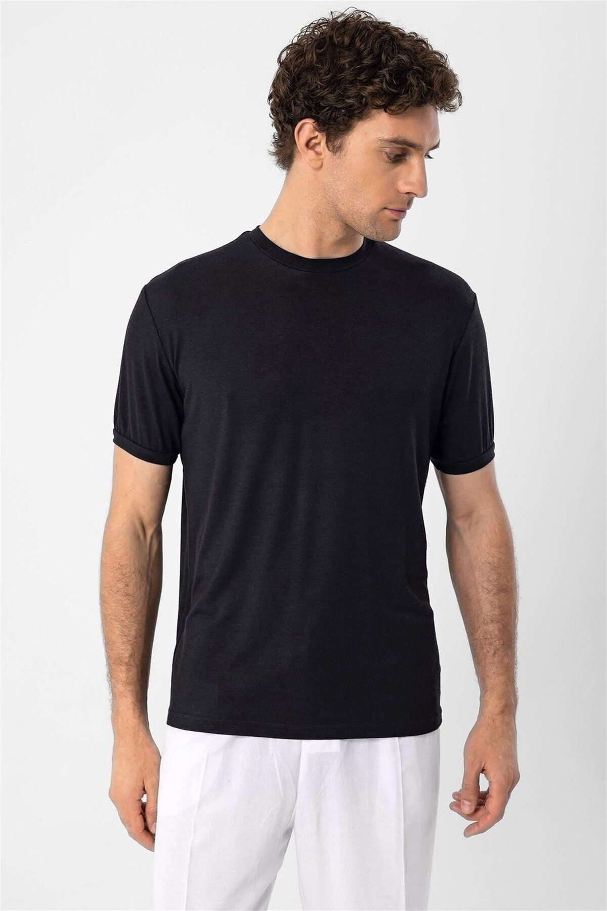 Antioch-Black Crew Neck Men's T-shirt 3