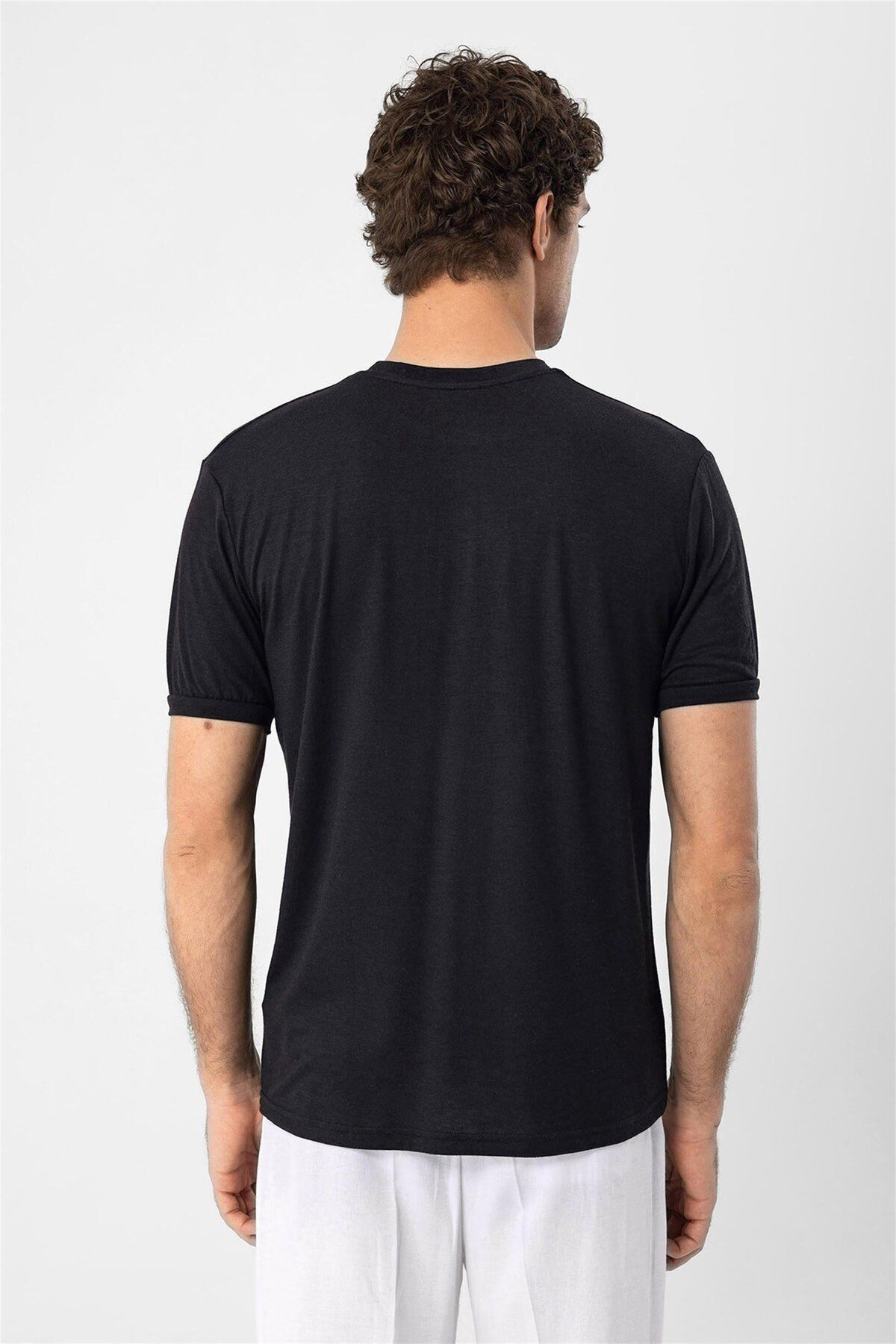 Antioch-Black Crew Neck Men's T-shirt 7