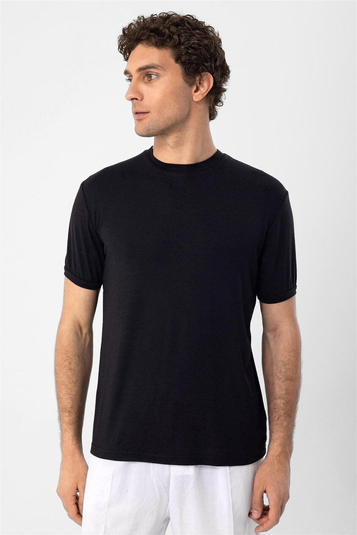 Antioch-Black Crew Neck Men's T-shirt 4