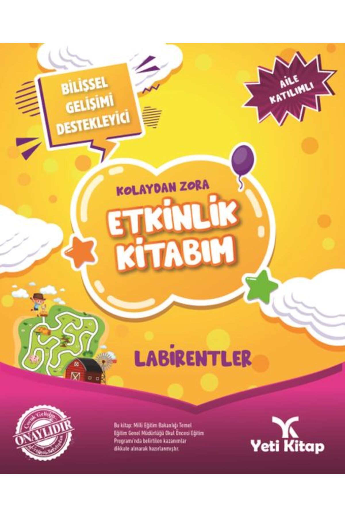 yeti kitap Kolaydan Zora Etkinlik Kitabım - Labirentler