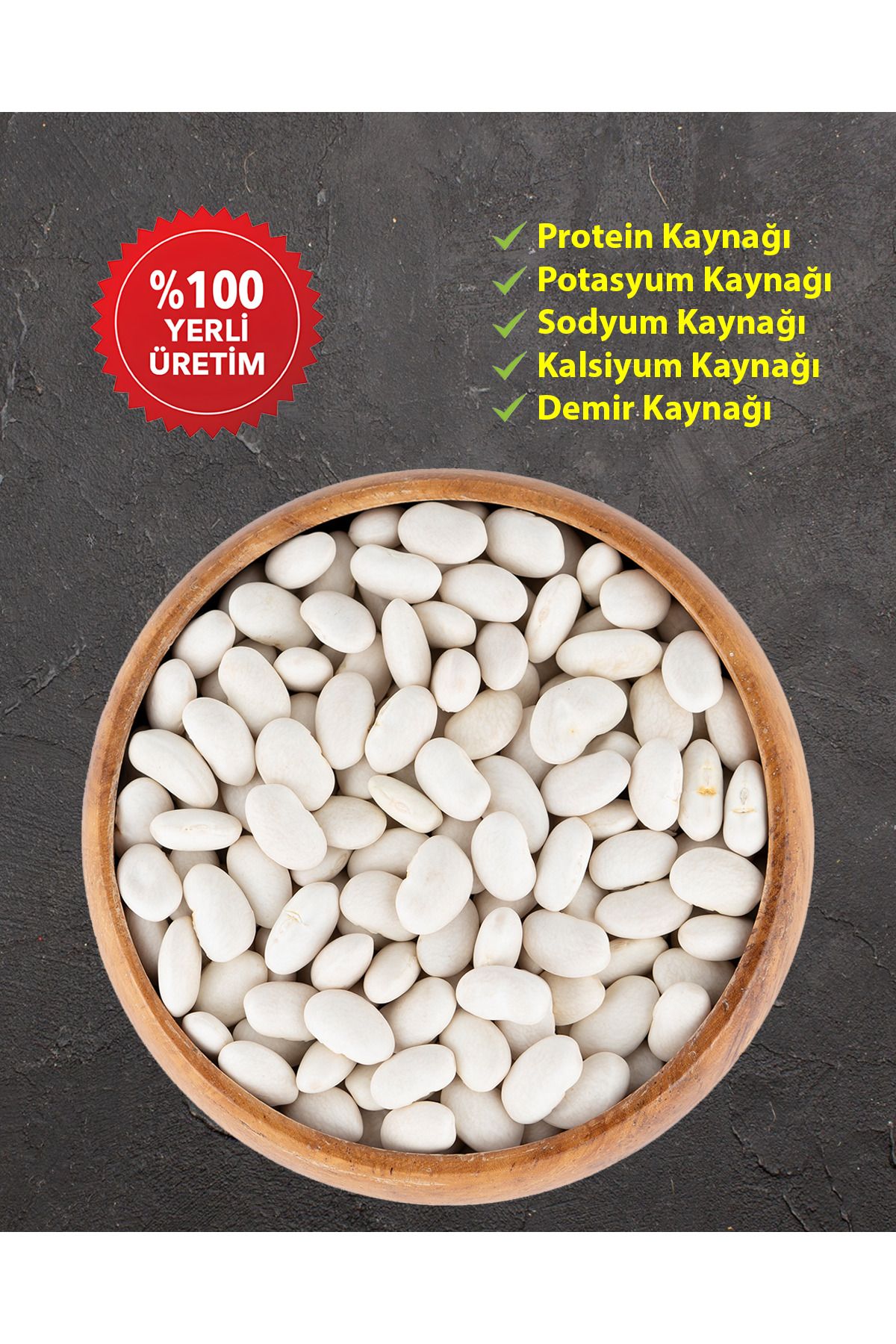 Galip Bakliyat Niğde Jumbo Boy Kuru Fasulye 5 Kg