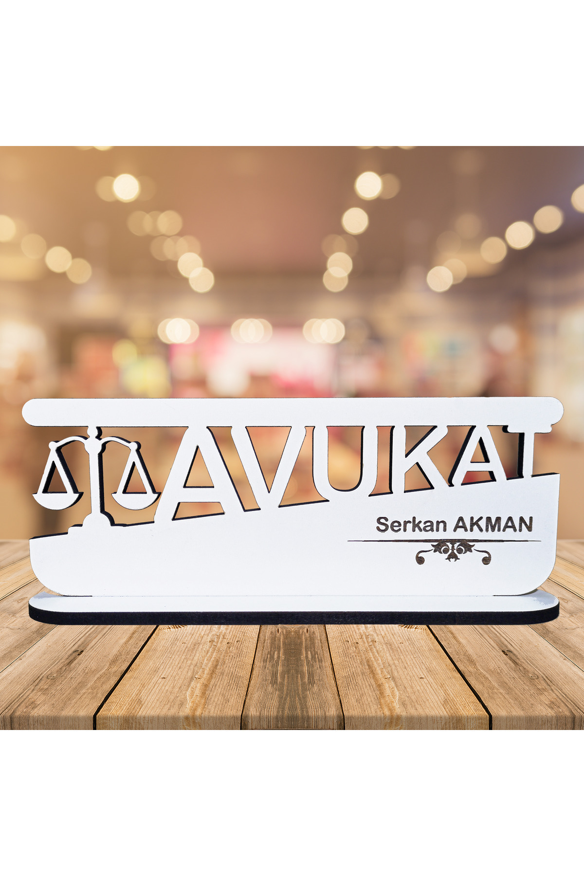 Avukat Masa İsimliği | Kişiye Özel | Hukuk Bürosu Dekoru