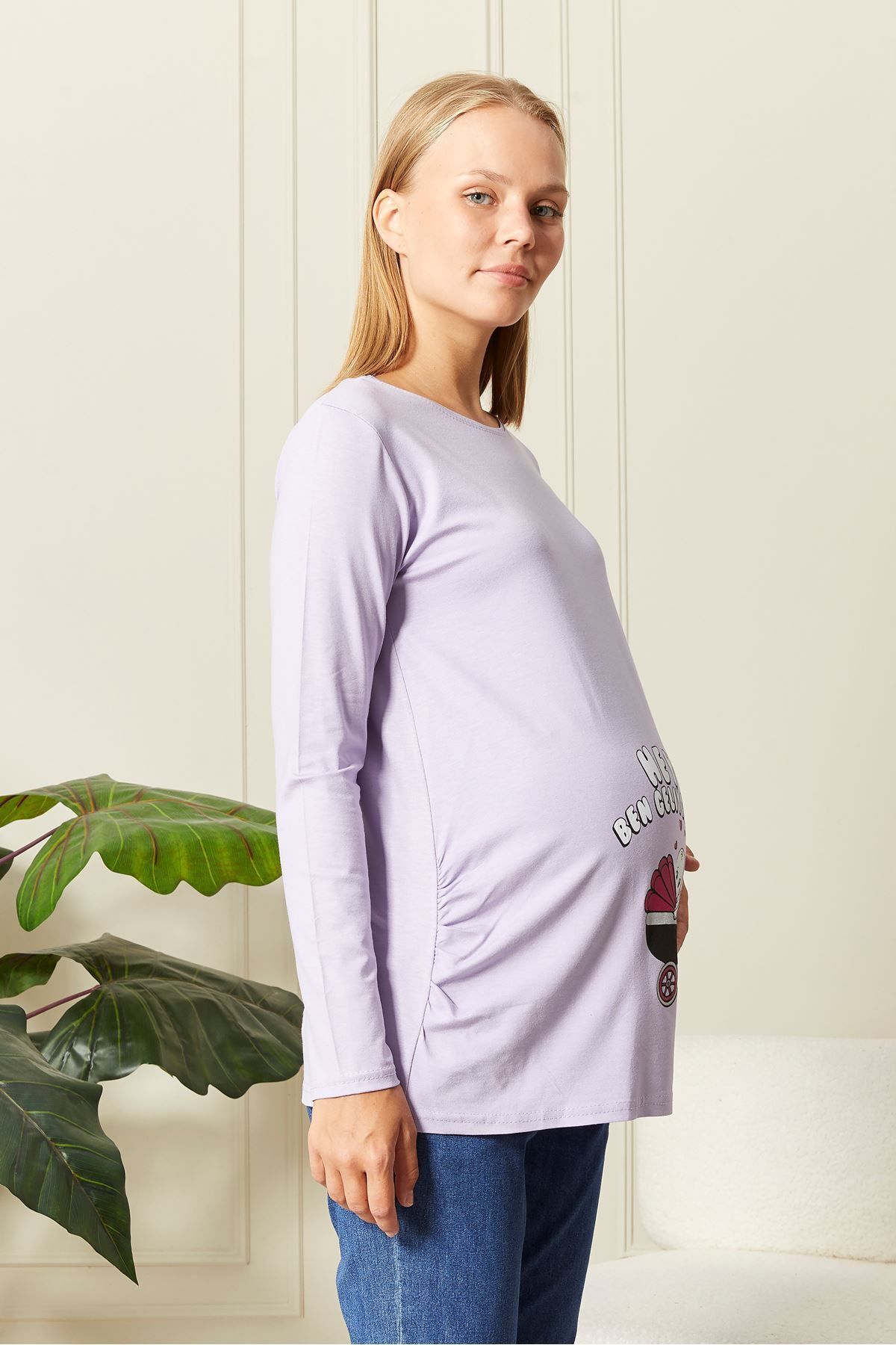 epaavm-Long Sleeve Printed Maternity T-Shirt 5