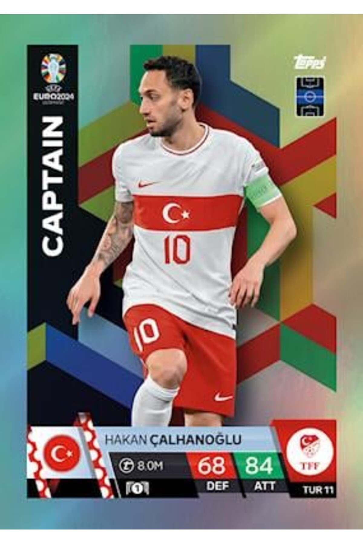 Topps-Euro 2024 Match Attax Football Cards - Turkey Hakan Çalhanoğlu Tur11 1