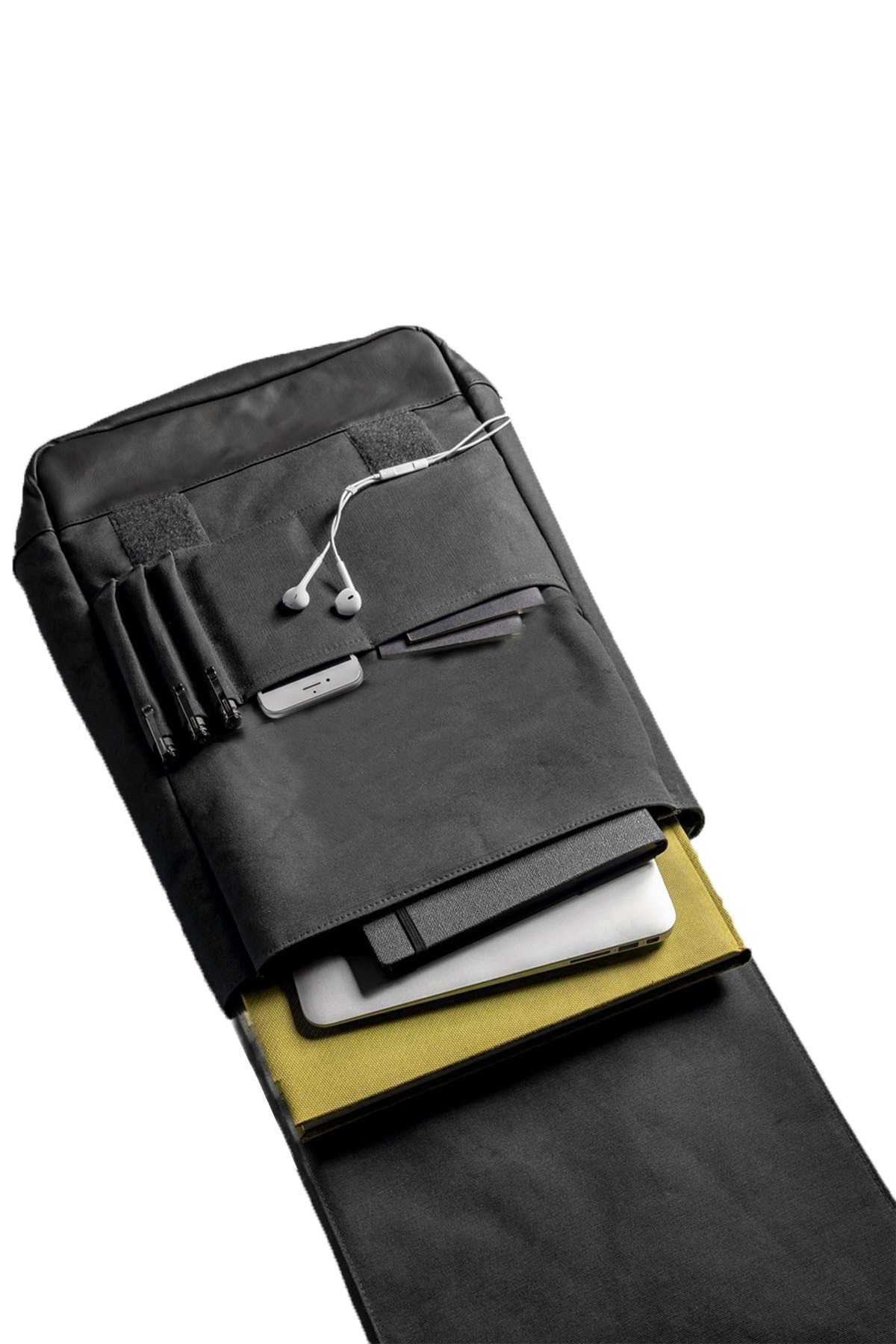 Bagorama Want Unisex 15.6 Laptop / Tablet Uyumlu Kumaş Sırt Çantası - Siyah görsel 5