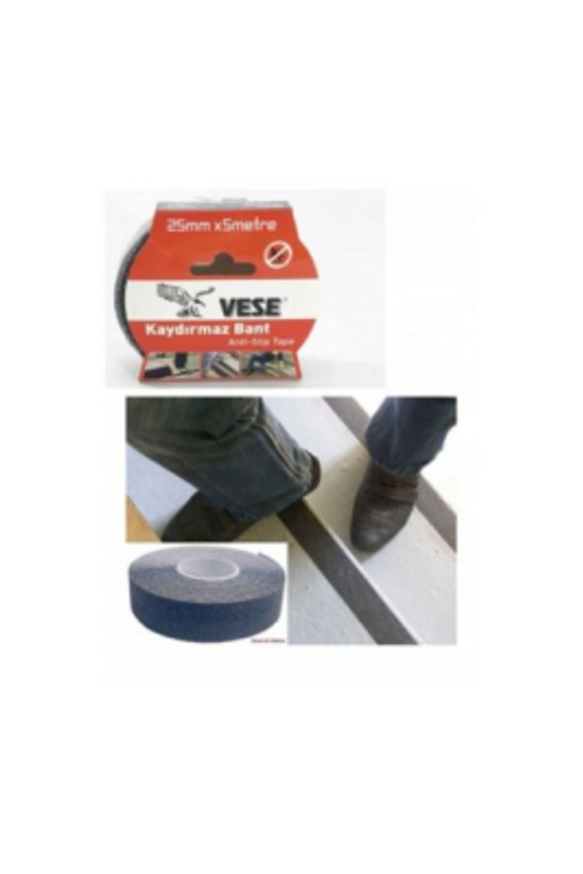 Mu Art Ahşap Siyah Kaydirmaz Bant 25mm X 5mt (5175)