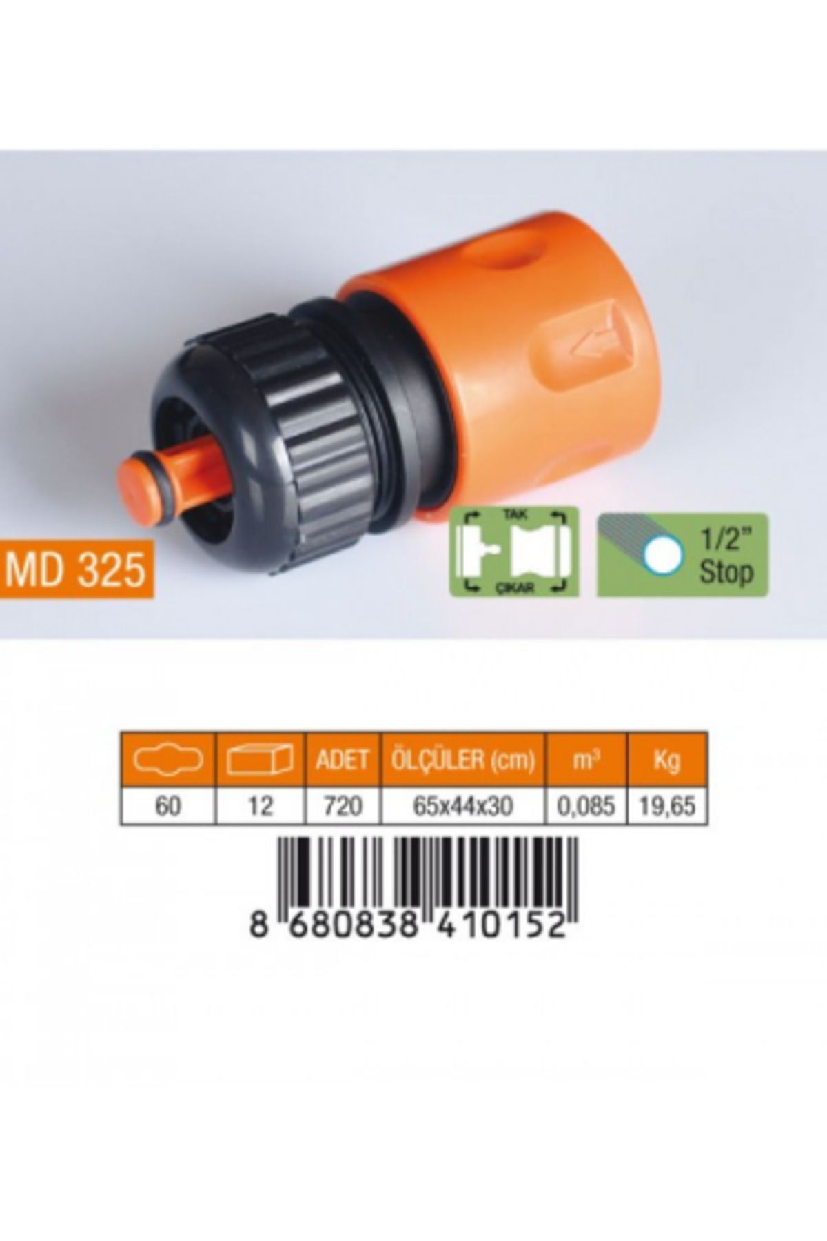 OEM 1/2 HORTUM BAĞLANTI ADAPTÖRÜ STOPLU (5024)
