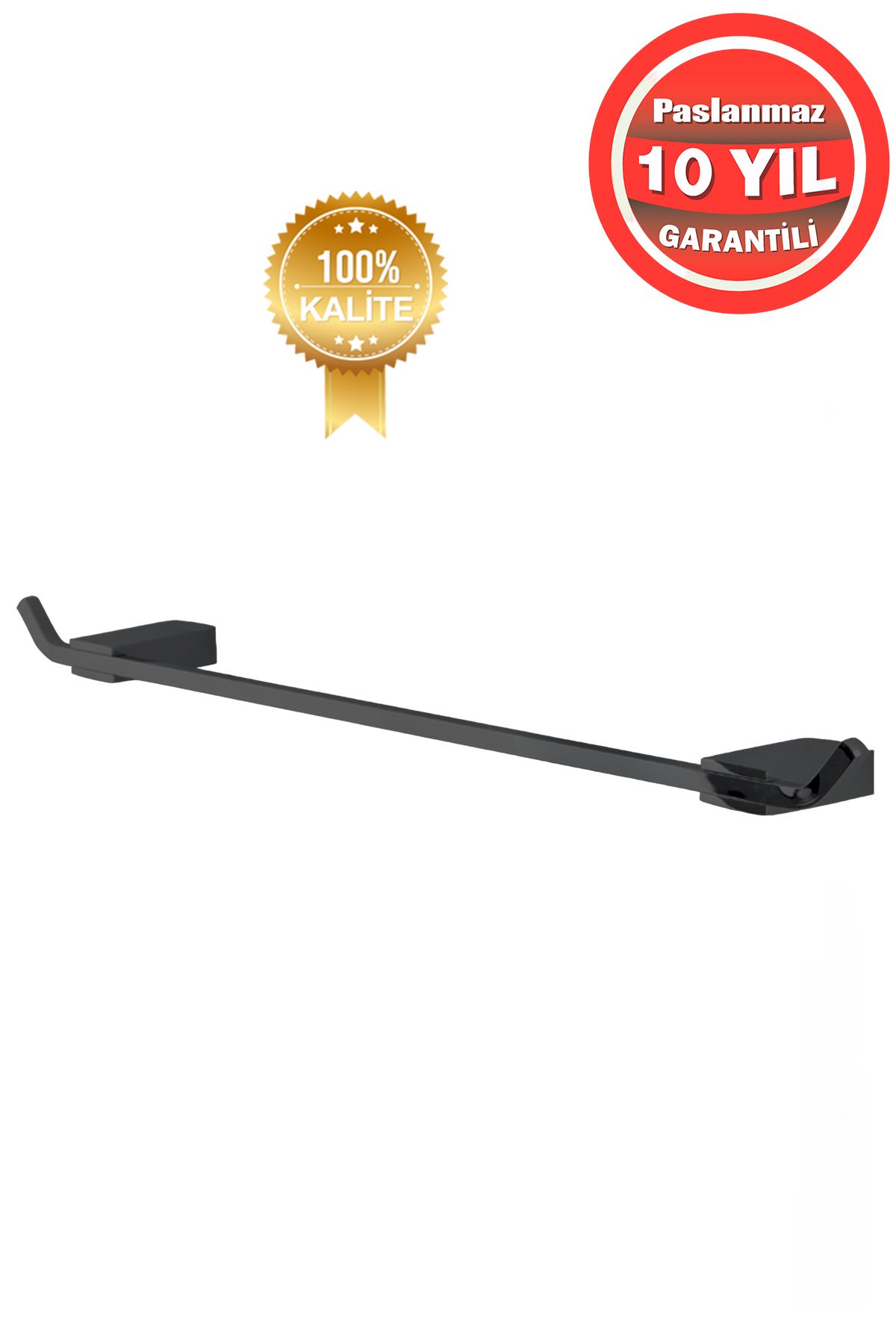 ÇELİK BANYO Paslanmaz Pirinç Mat Siyah Titanik 50cm Uzun Havluluk