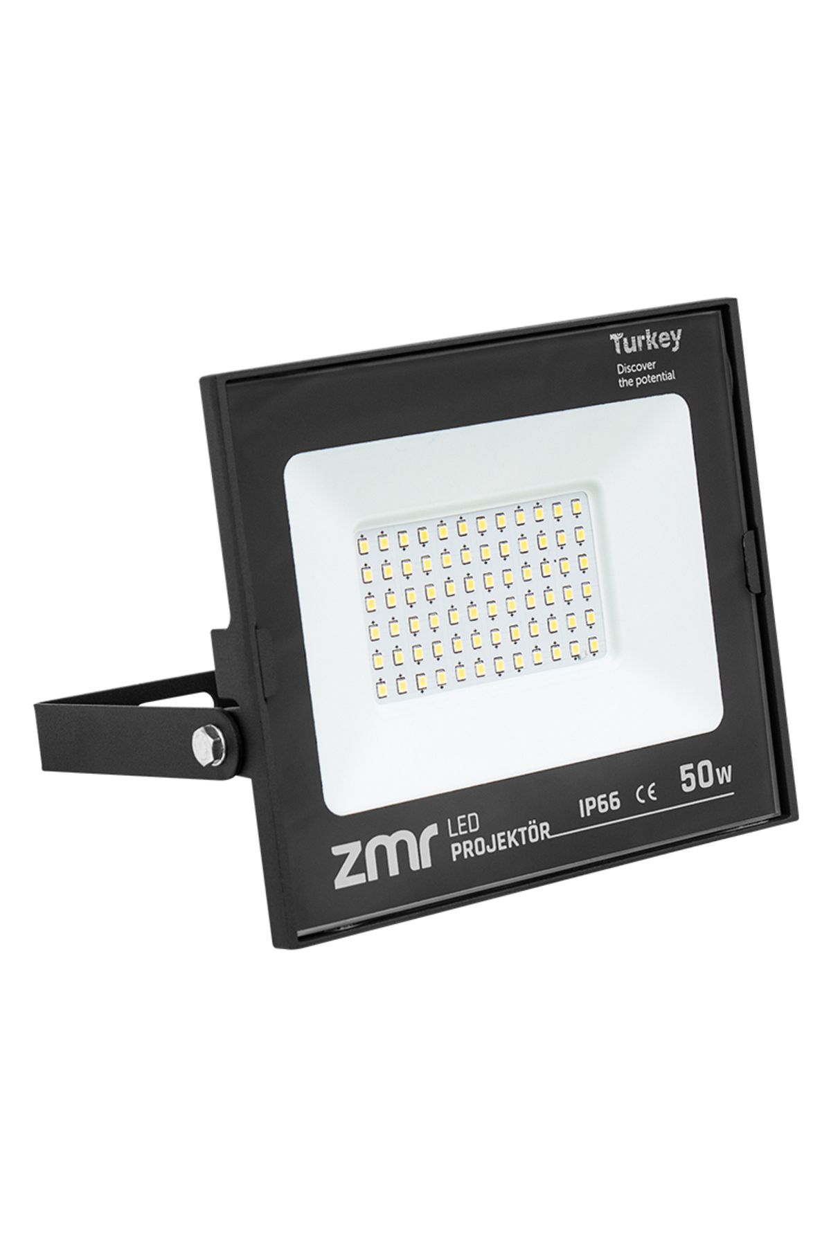 Go İthalat ZMR 50 WATT 6500K IP66 150* IŞIK AÇISI 220 VOLT SİYAH SLİM KASA LED PROJEKTÖR (4832)