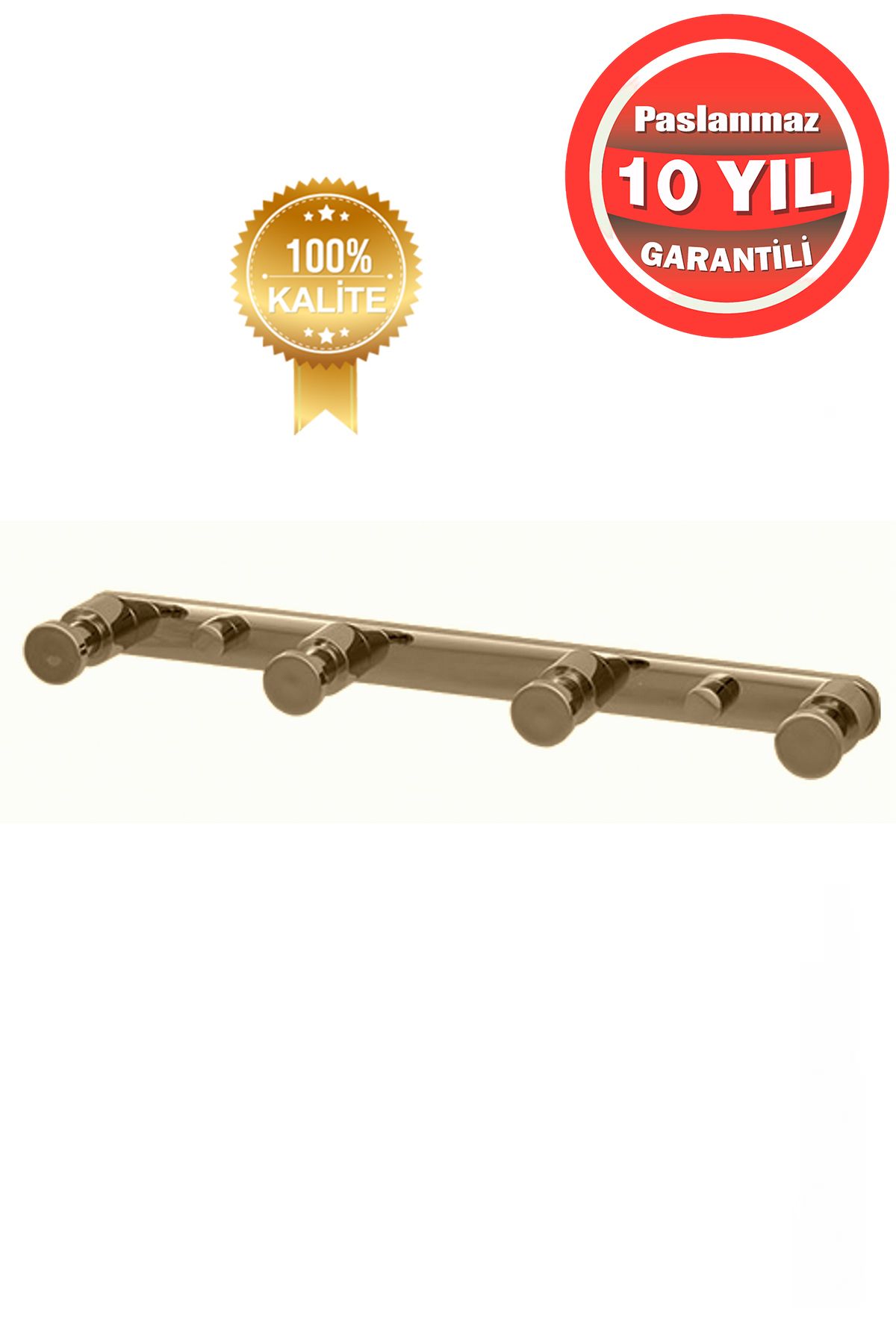 ÇELİK BANYO Paslanmaz Pirinç Altın Gold Flora Askılık Dörtlü Askılık Banyo Askısı