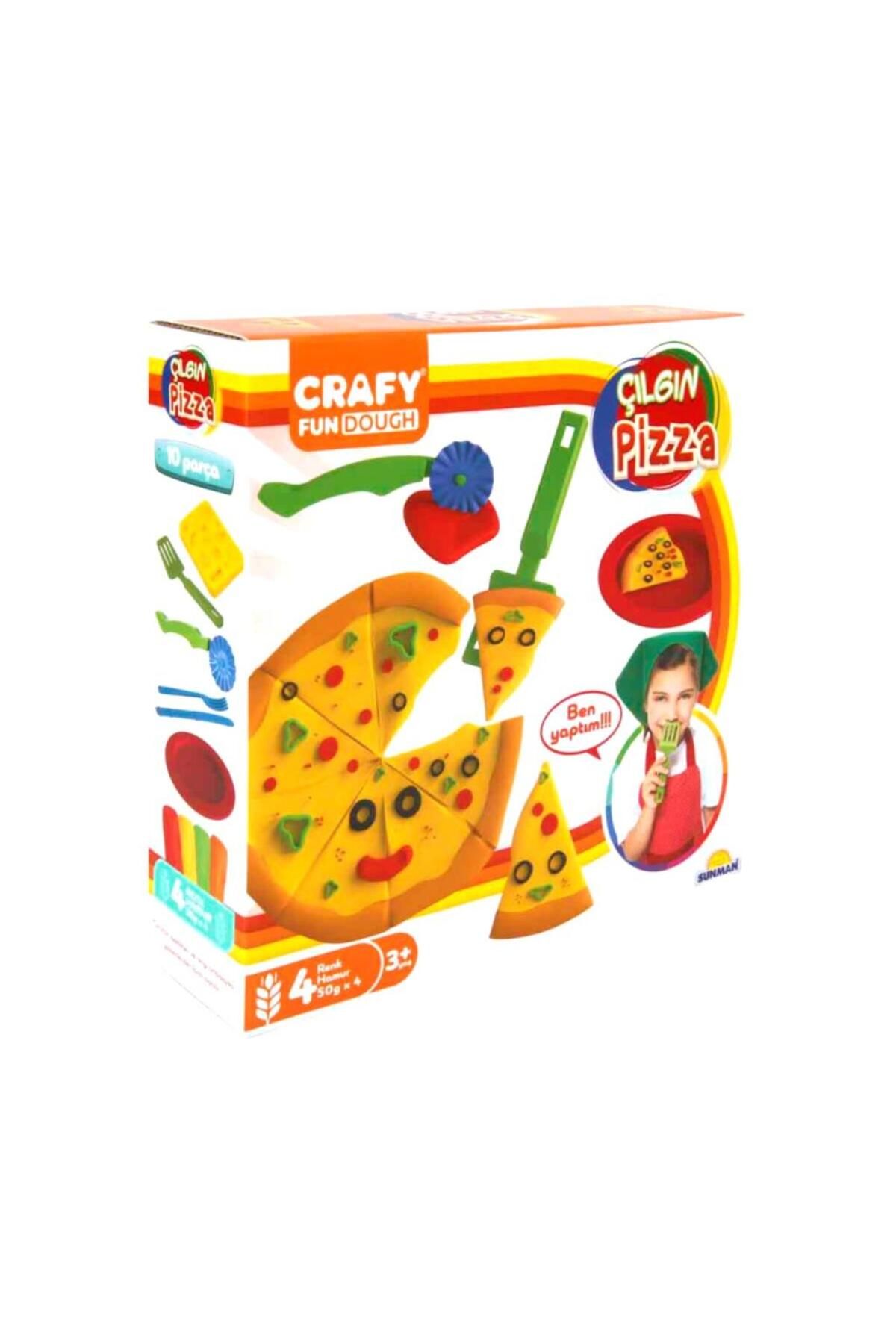 gcaksesuar Nessiworld 1002012 Sunman, Crafy Çılgın Pizza Oyun Hamuru Seti 200 gr