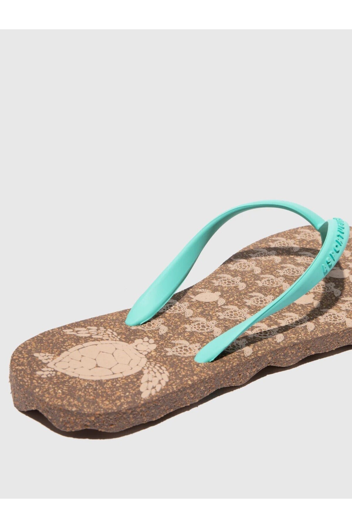 Asportuguesas-Beach Flip-Flops Turtle Blue Rubber Strap Flip-Flops 4