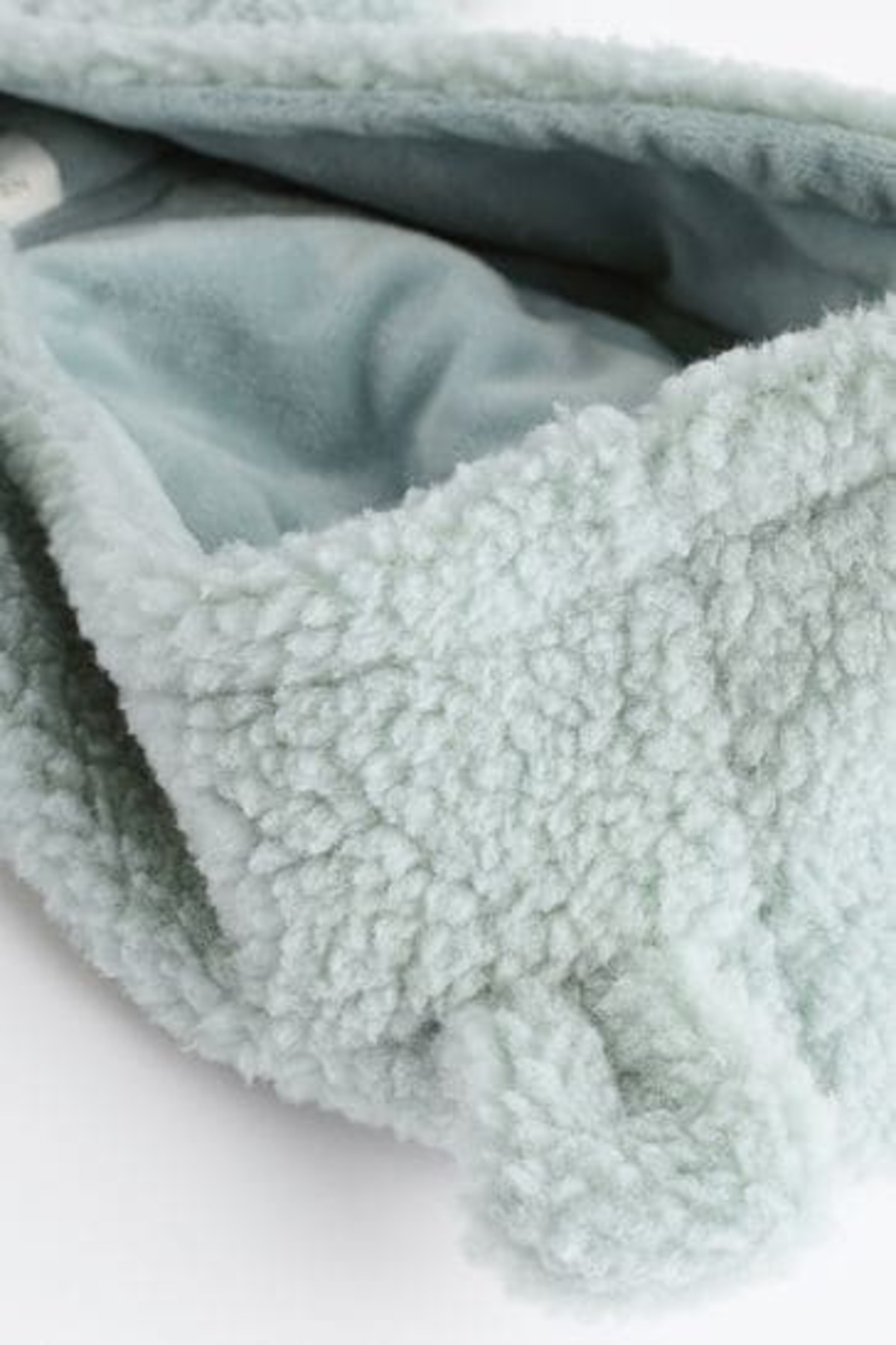 Next Baby Sage Green Fully Fleece Lined Hooded Plush Jacket fotoğrafı 4 (önizleme)