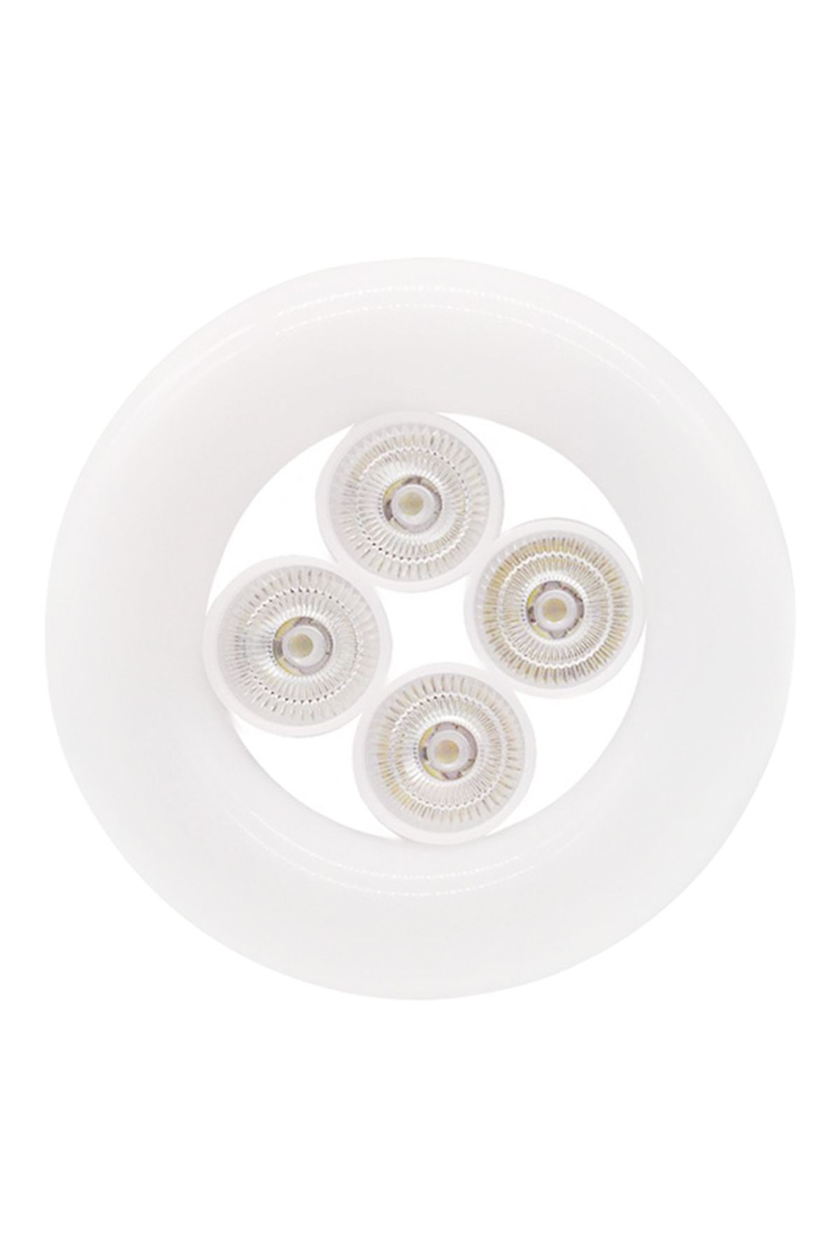 Mu Art Ahşap Kk-902 E27 Duy 48 Watt Beyaz 4Lü Ufo Led Lamba (5175)