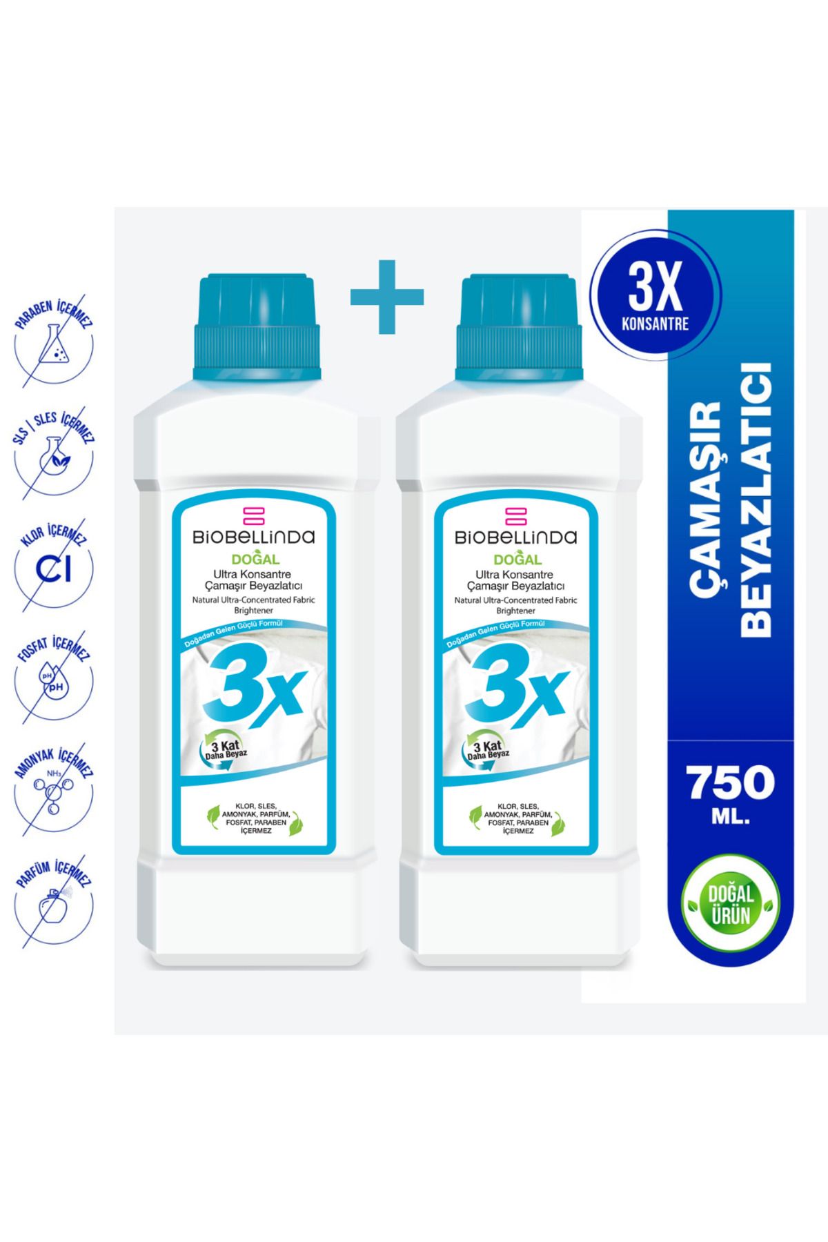 BioBellinda Ultra Konsantre Çamaşır Beyazlatıcı 3x 2x750 ml