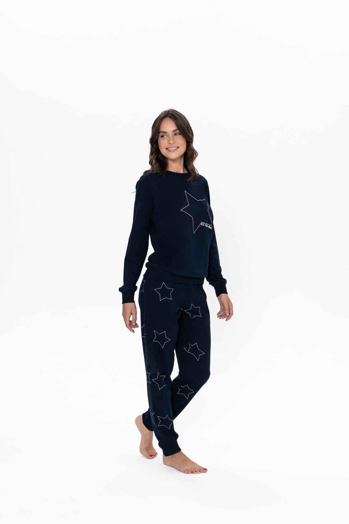 U.S. Polo Assn.-Star Print Women's Jogger Tracksuit Set - Nova Home Clothing By.1.N.777.Vac.7.B.1.V/Oa.4 3