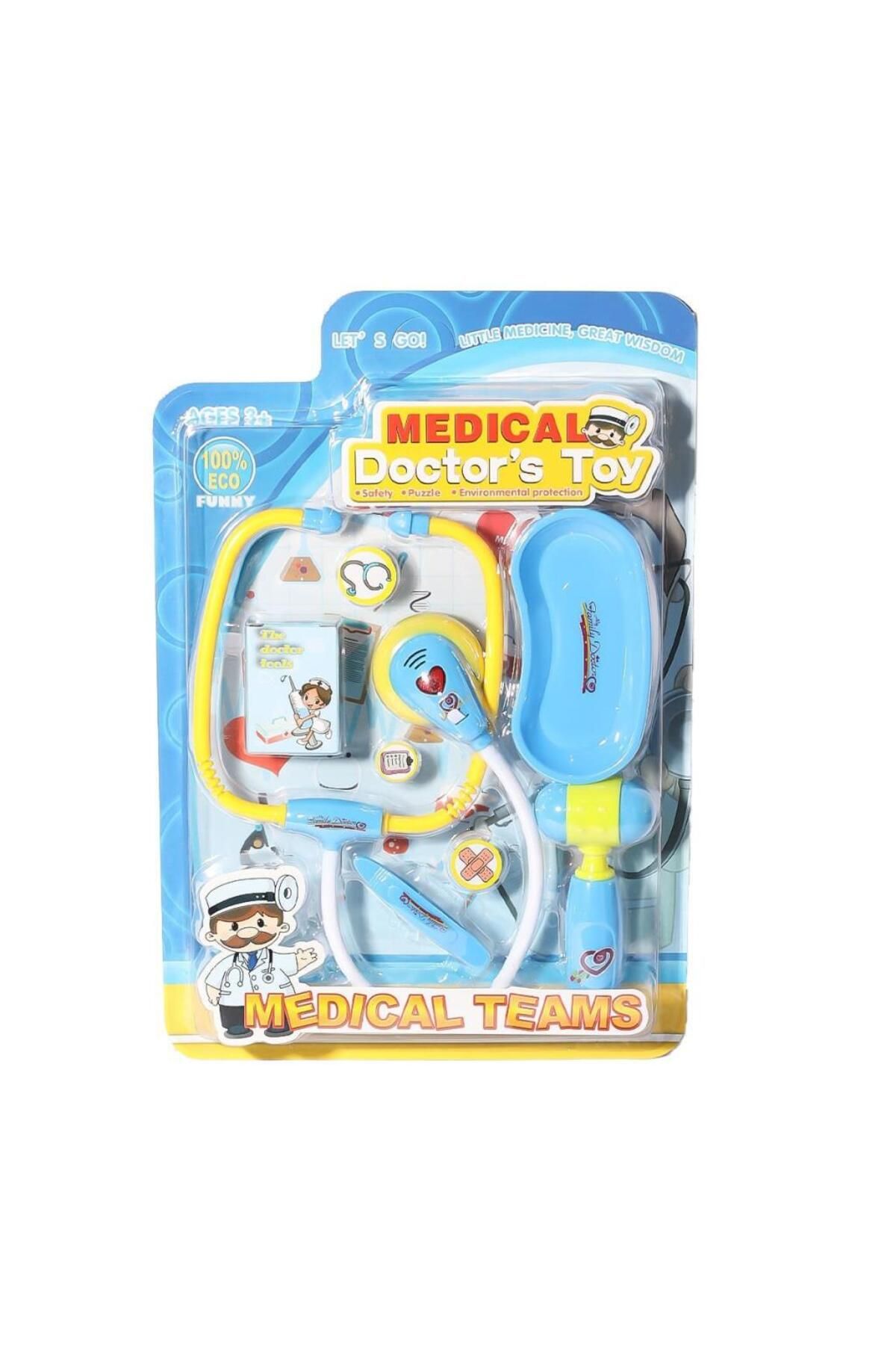 mrpurple NessiWorld 66001C-23 Sesli ve Işıklı Doktor Seti -Mavi
