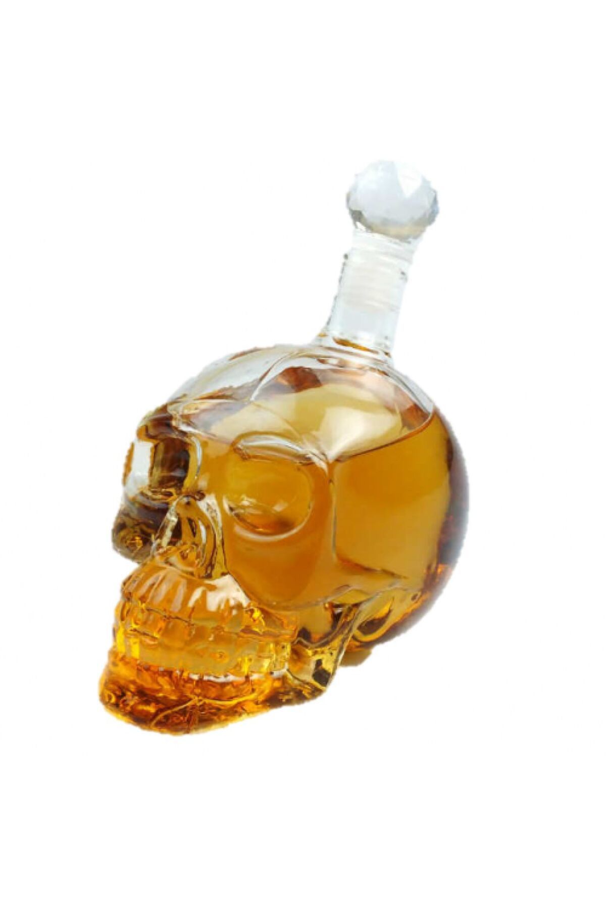 NEZADE STORE Crystal Head Kuru Kafa Cam Şişe 350 ml