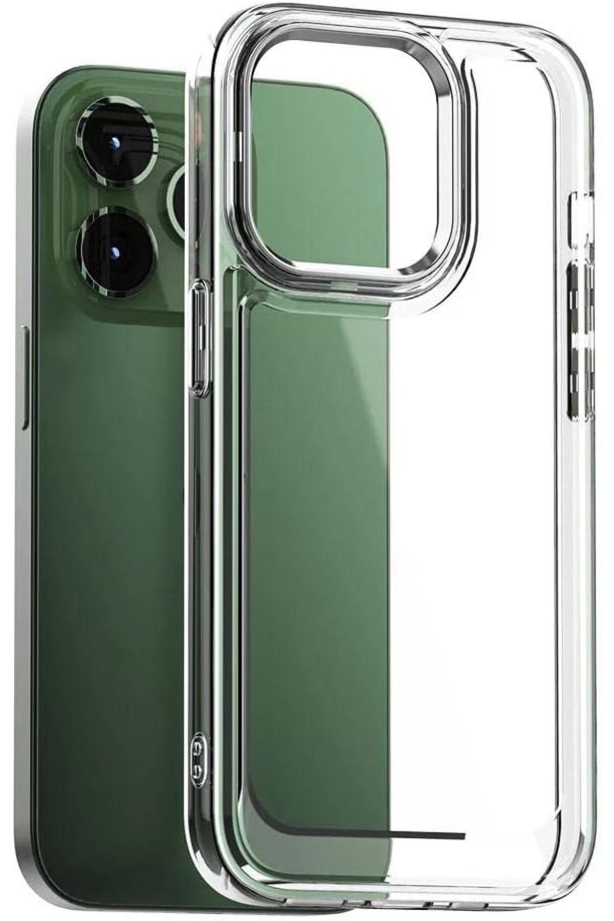 STOREMAX bystoreby İphone 14 Pro ile Uyumlu Kristal Berraklığında Süper Şeffaf Lens Çerçevesi ve Tuş