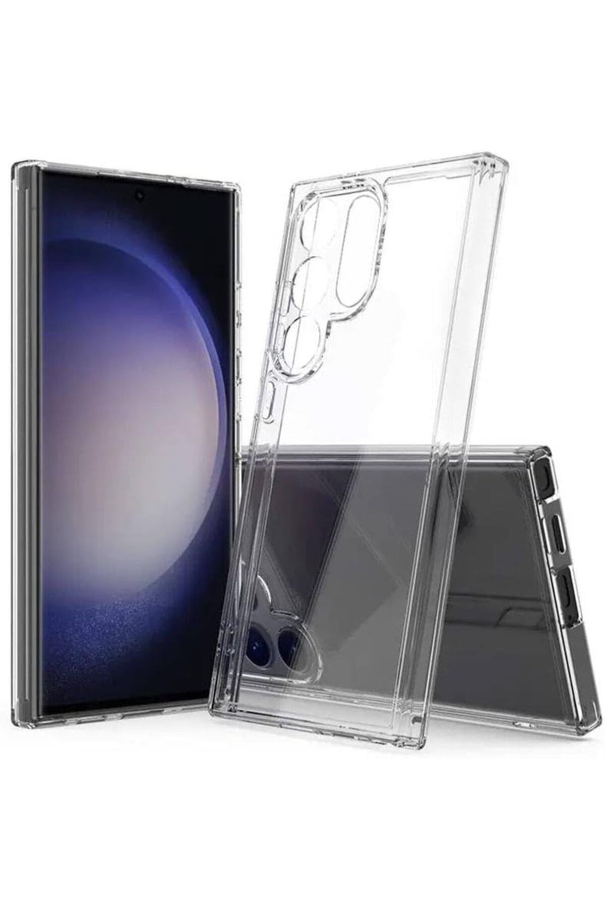 STOREMAX srhtDS Galaxy S24 Ultra Şeffaf 2MM ANTİ ŞHOCK 5G, Sararmayan Darbeye Dayanıklı Koruyucu Telefon