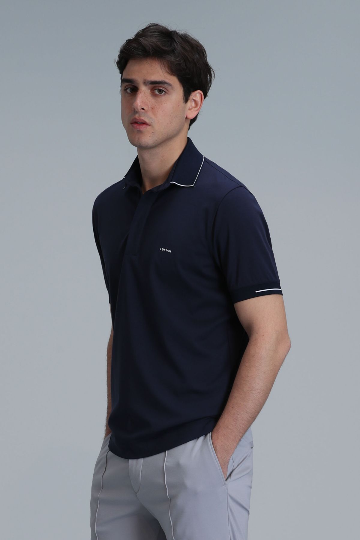 Lufian-Tricou polo pentru bărbați Tylor Smart bleumarin 5