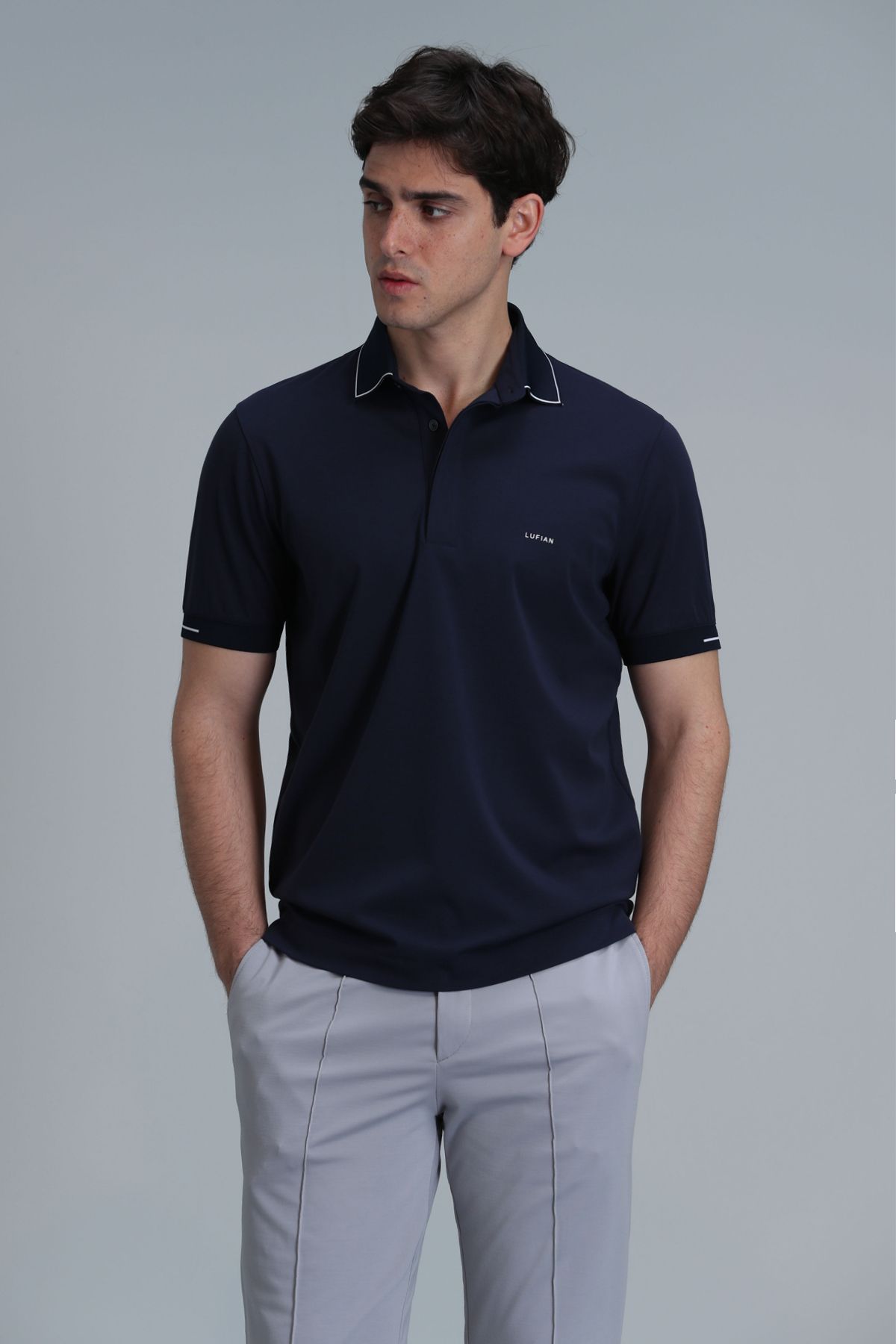 Lufian-Tricou polo pentru bărbați Tylor Smart bleumarin 3