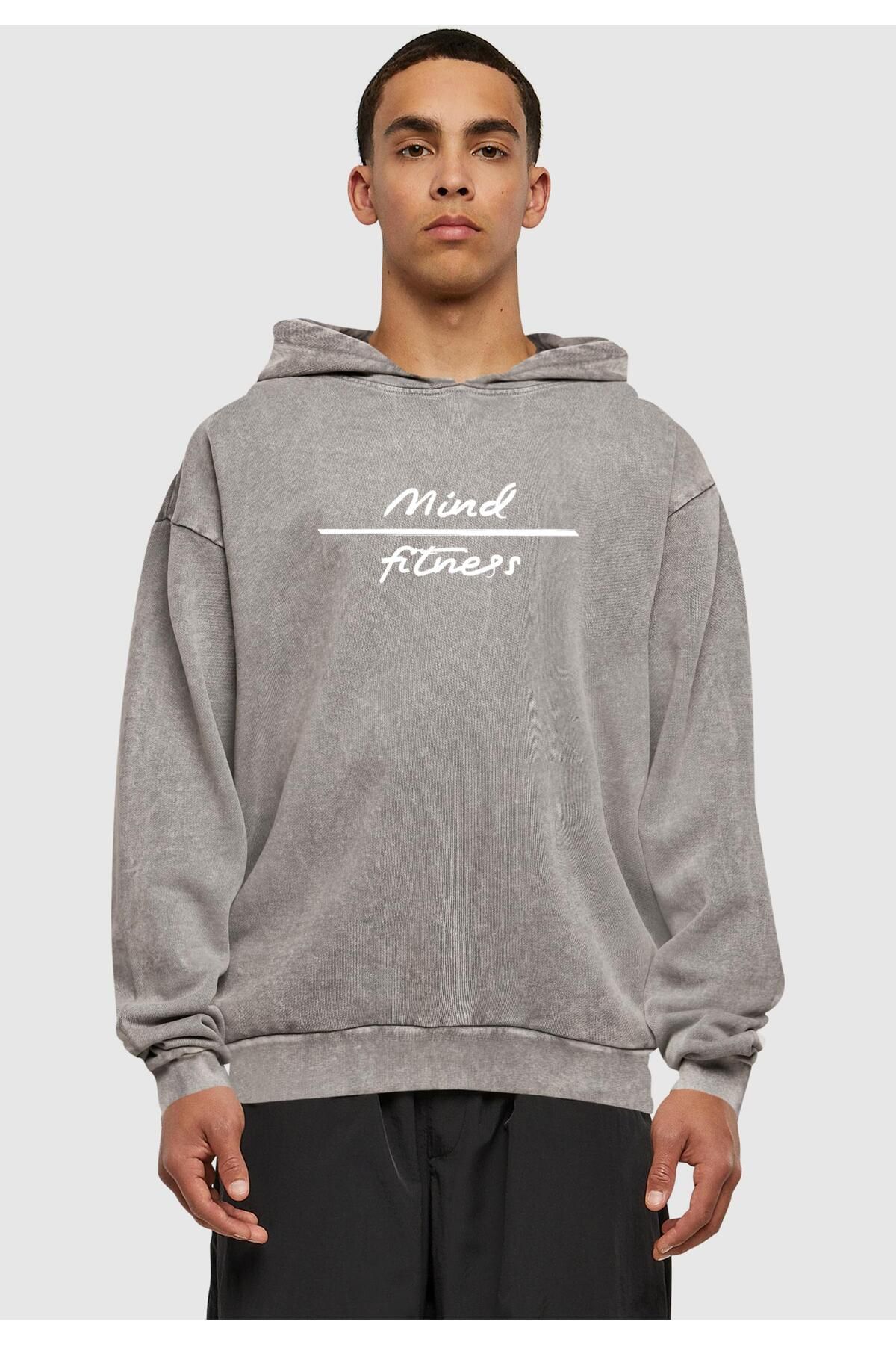 Merchcode-Mind Fitness Acid Washed Oversized Hoodie 3