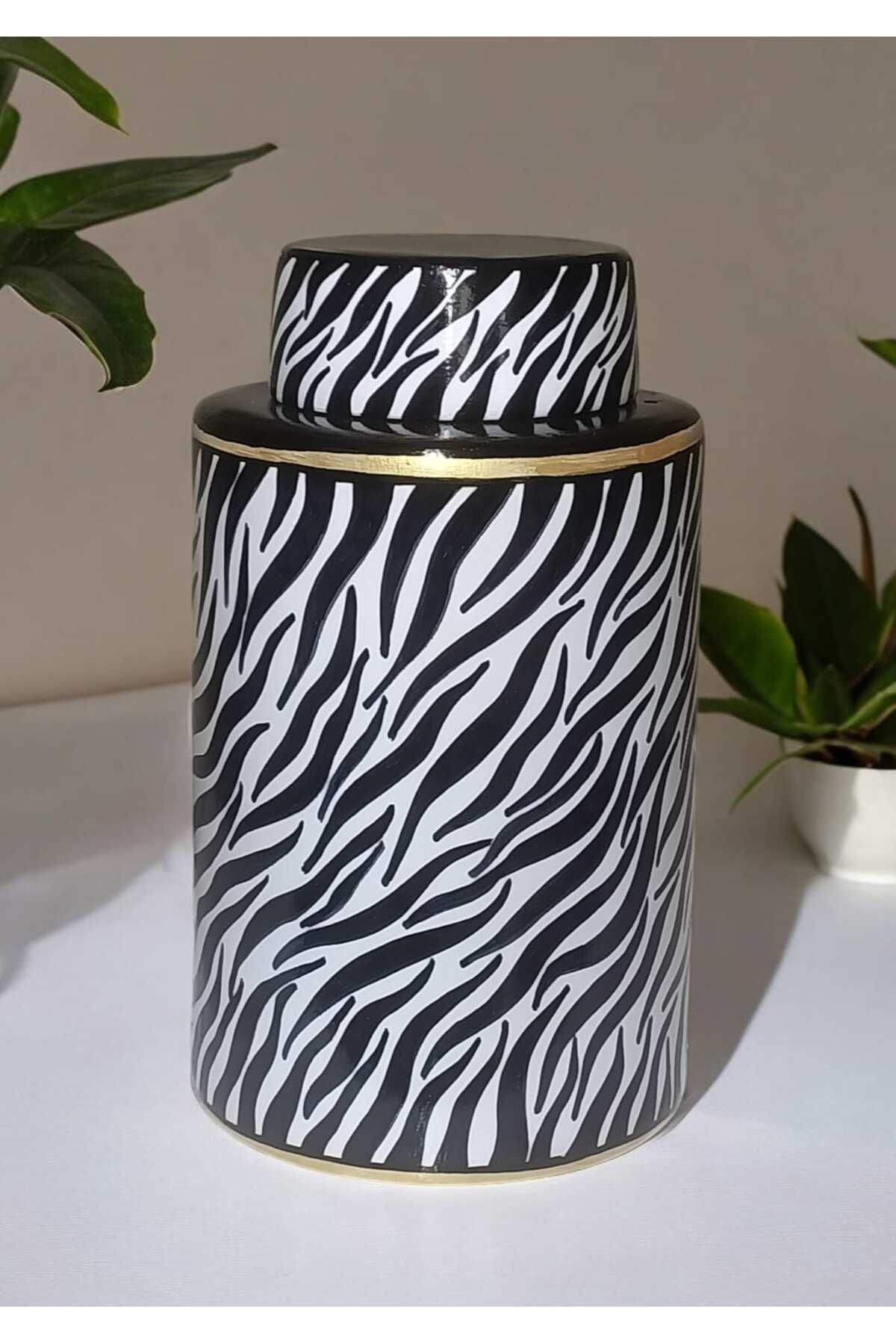 wesar-Ceramic Patterned Luxury Elegans Vase King Cube - Special Handcrafted 1