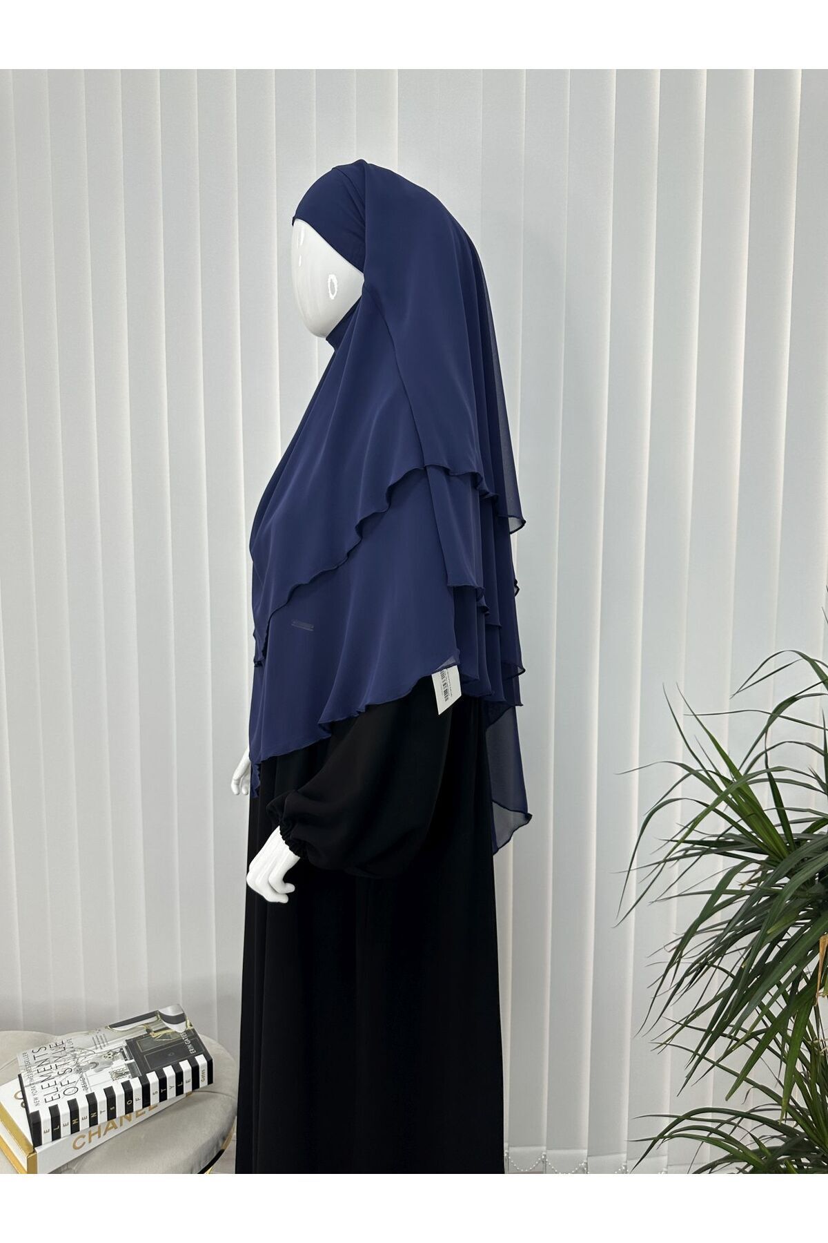 erasra class-Indigo Siphon Multi Scarf - Three Layer, Lace-Up and Veil Kimar Ready 2