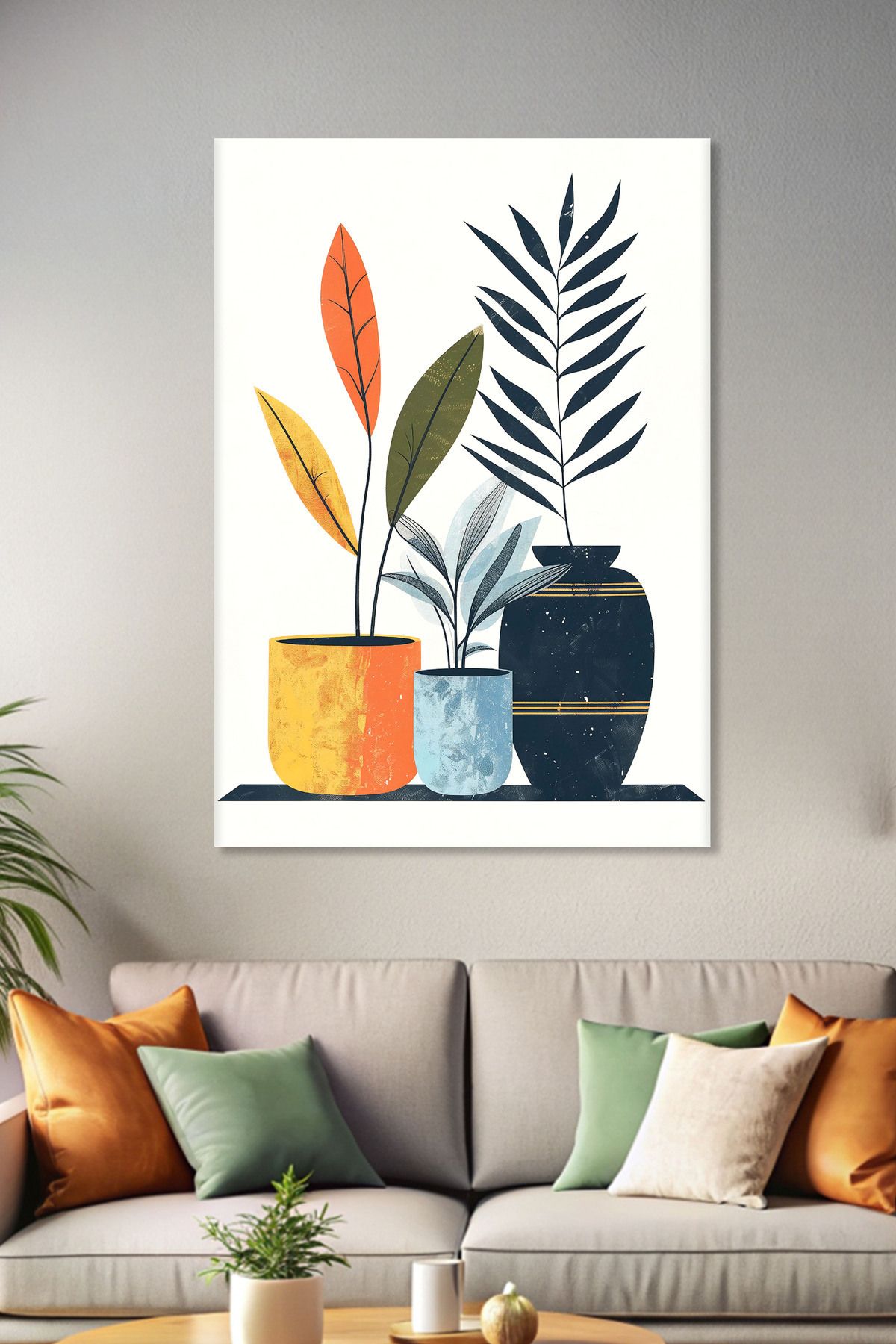 Vividale Bohem Çiçekler Kanvas Tablo - Duvar Tablosu - Canvas Tablo - Duvar Dekorasyonu - Duvar Süsü