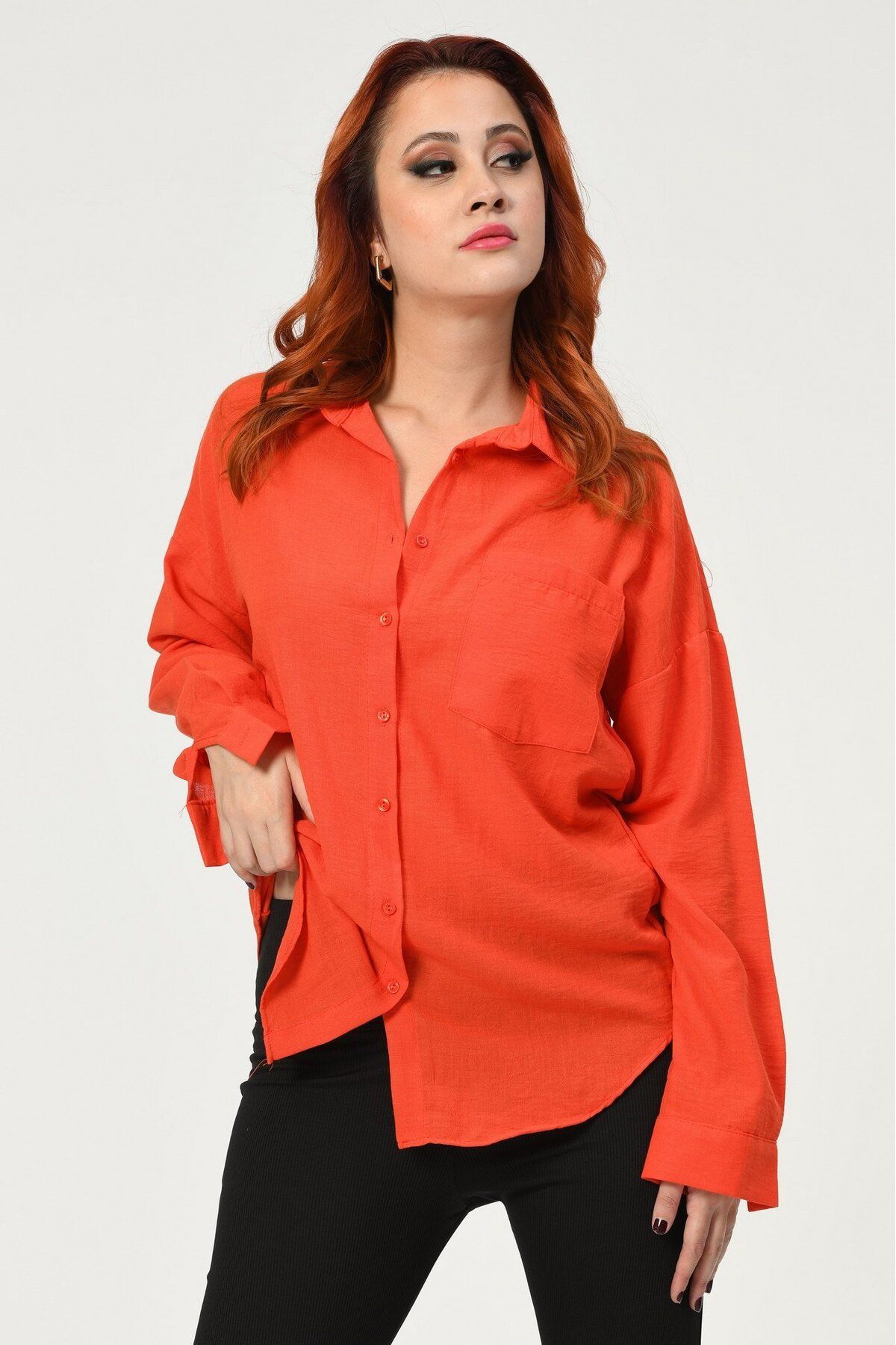 Bigdart-Λινό πουκάμισο Big Dart Oversize 5