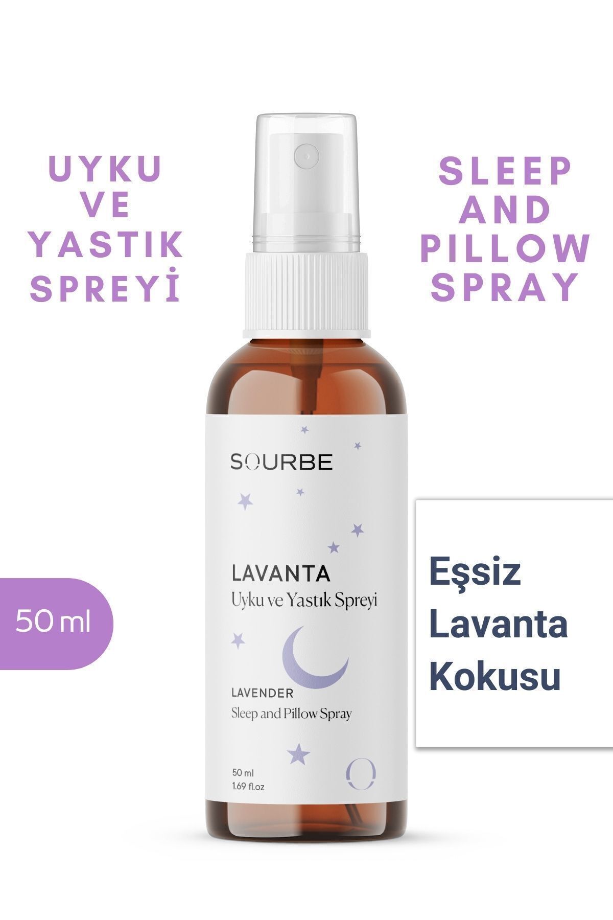 SOURBE Lavanta Uyku ve Yastık Spreyi Lavender Sleep And Pıllow Spray Doğal Lavanta 50 ML