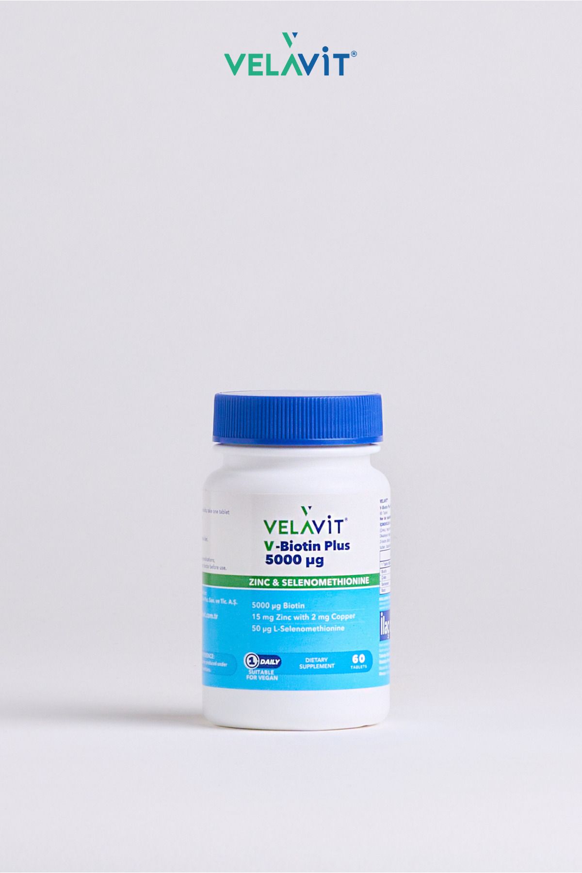 Velavit-V-Biotin Plus 5000Mcg Food Supplement 60 Tablets 3
