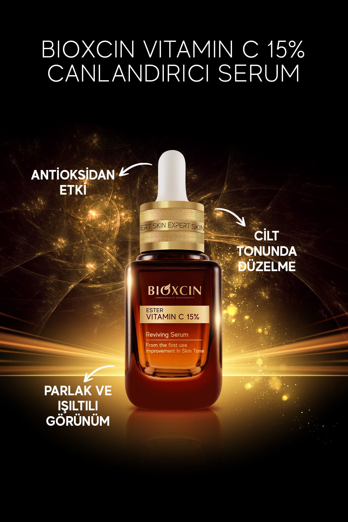 Bioxcin-Vitamin C 15% Revitalizing Serum 30 ml - Ester C Niacinamide (Vitamin B3) 3