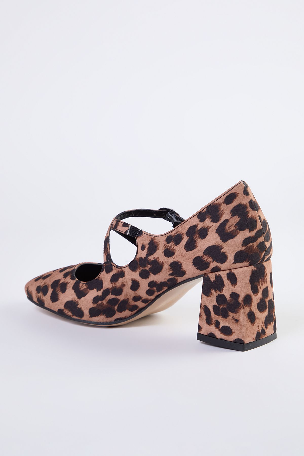 TRENDYOL SHOES-Leopard Print Brown Mary Jane Women's Classic Heeled Shoes Takaw25To00037 6