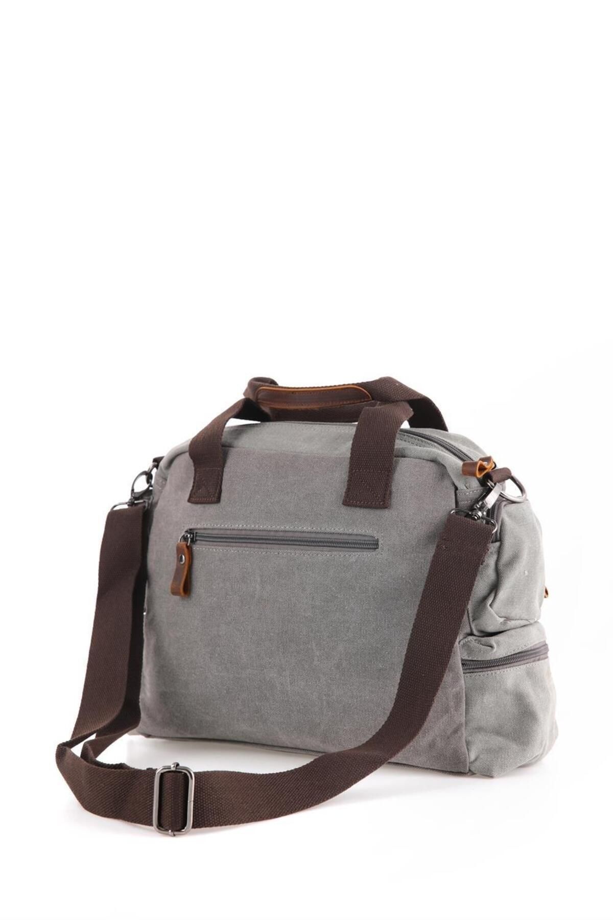 ÇÇS-Gray Ççs Canvas Handbag 3