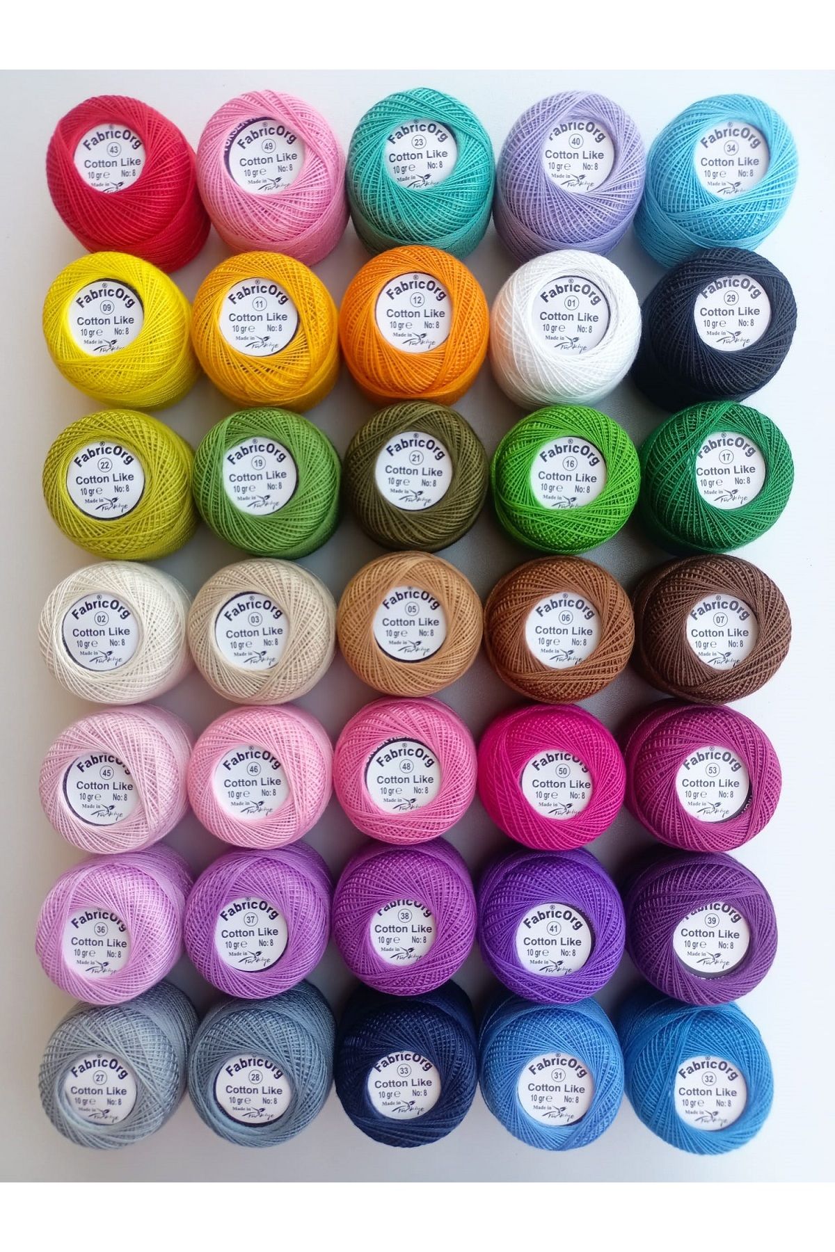 fabricorg Cotton Like Etamin-kanaviçe 35'li Iplik Seti 1 (10 GR-NO.8)