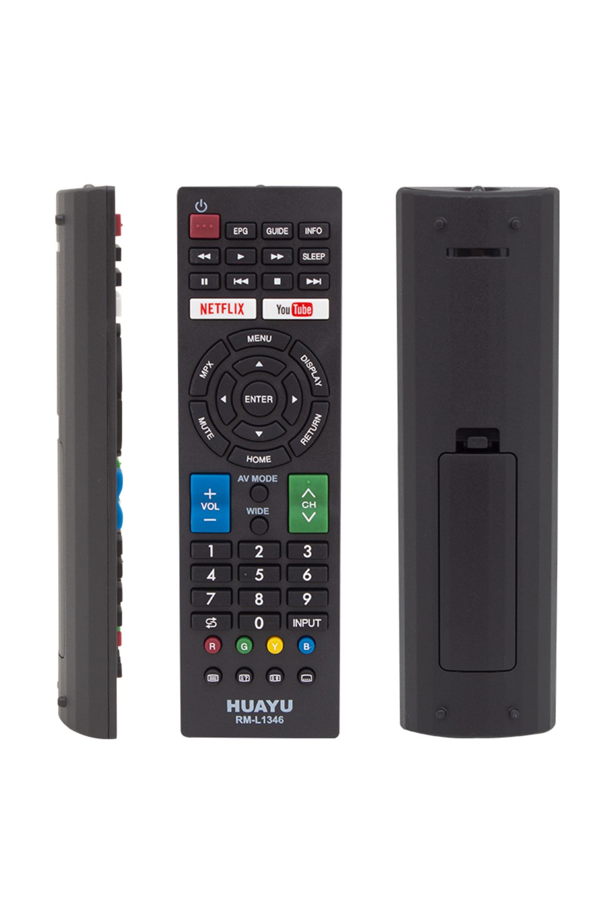 Kapamarka HUAYU KL SHARP RM-L1346 NETFLIX VE YOUTUBE TUŞLU LCD-LED TV KUMANDA BLİSTERLİ