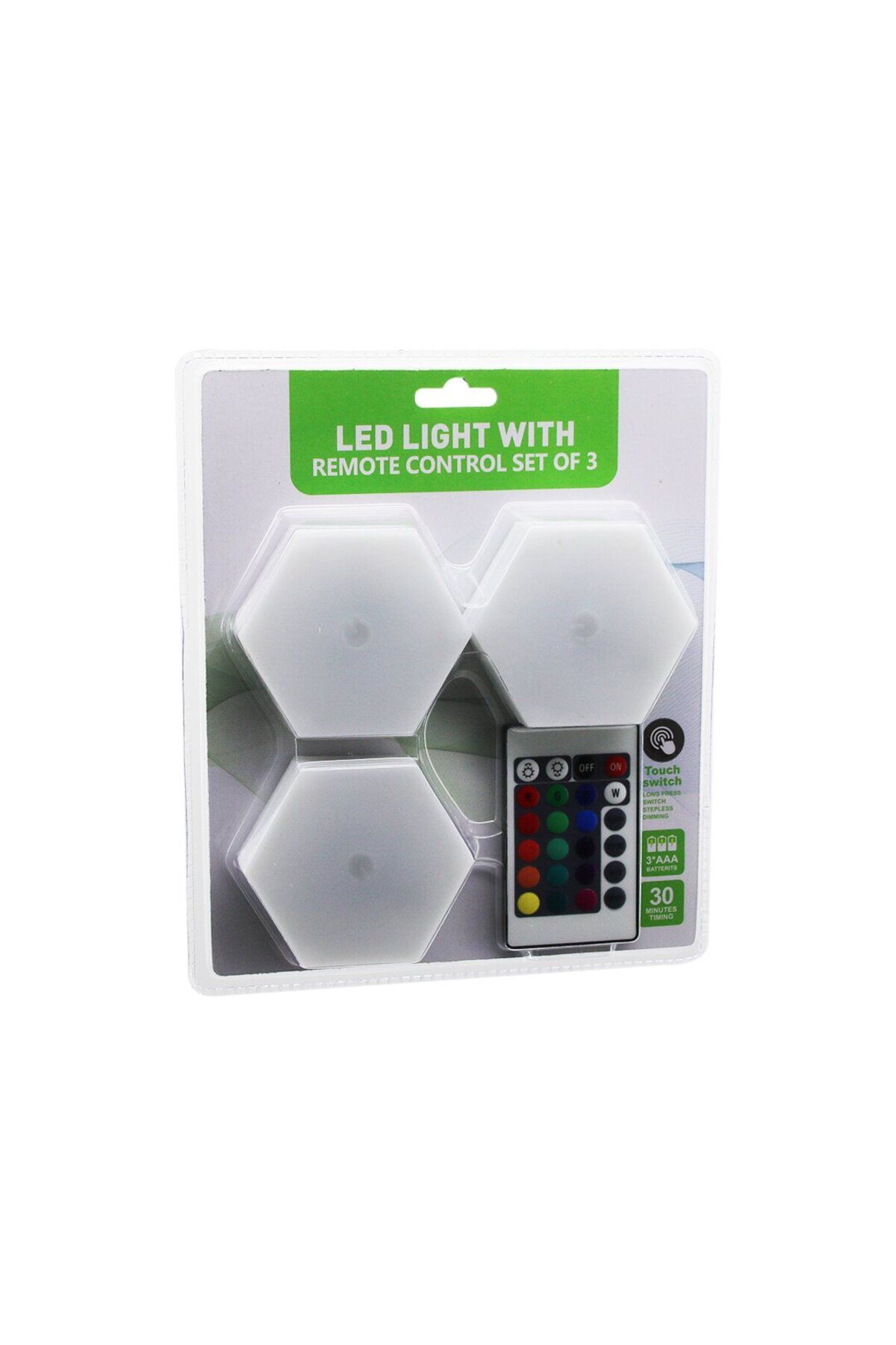 Light up 3PCS - ALTIGEN - RGB   KUMANDALI - PİLLİ - DOKUNMATİK  LAMBA SETİ  6 LED