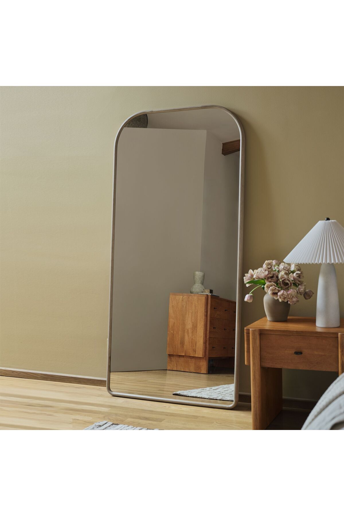 Felicity Mirror 200x80 cm Oval Kenarlı Büyük Boy Dekorasyon Aynası 2