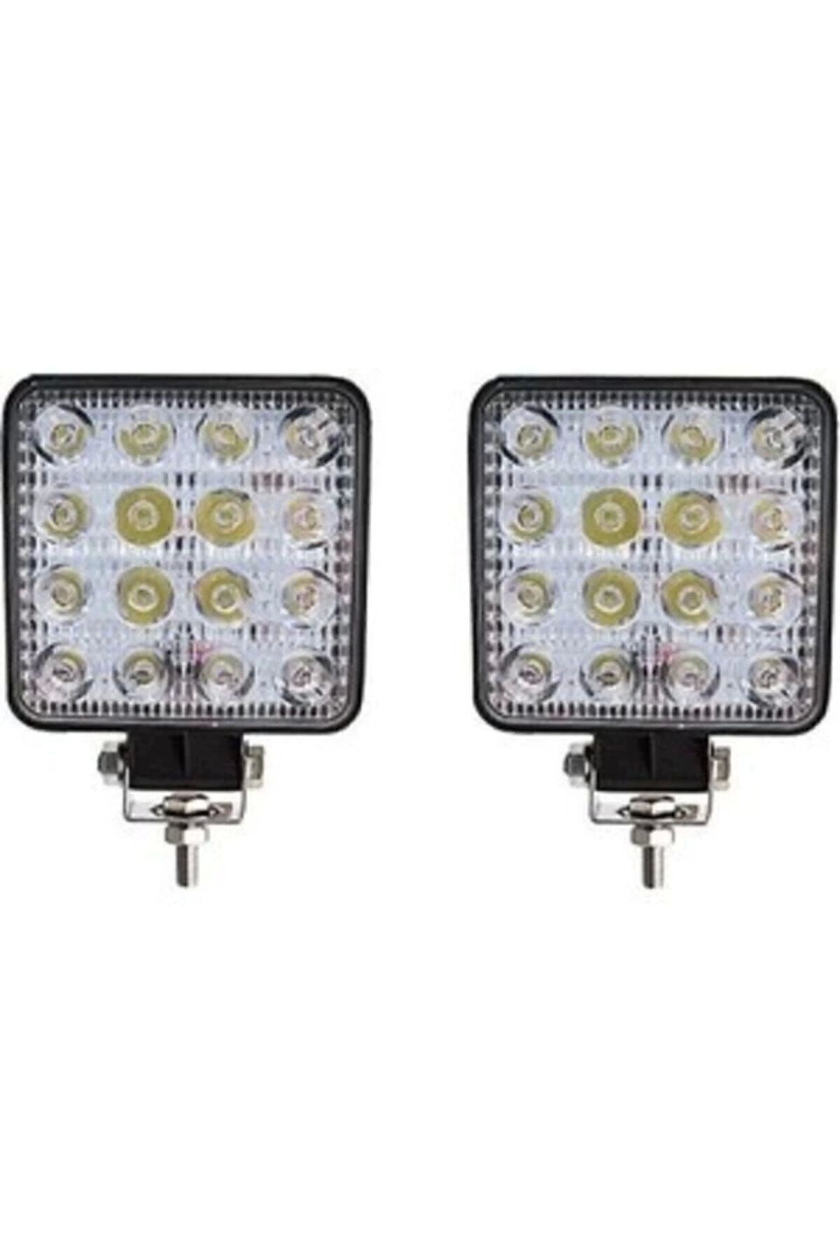 Genel Markalar Off Road Sis Farı - Lamba 16 Led Kare Çalışma Lambası 2 Adet