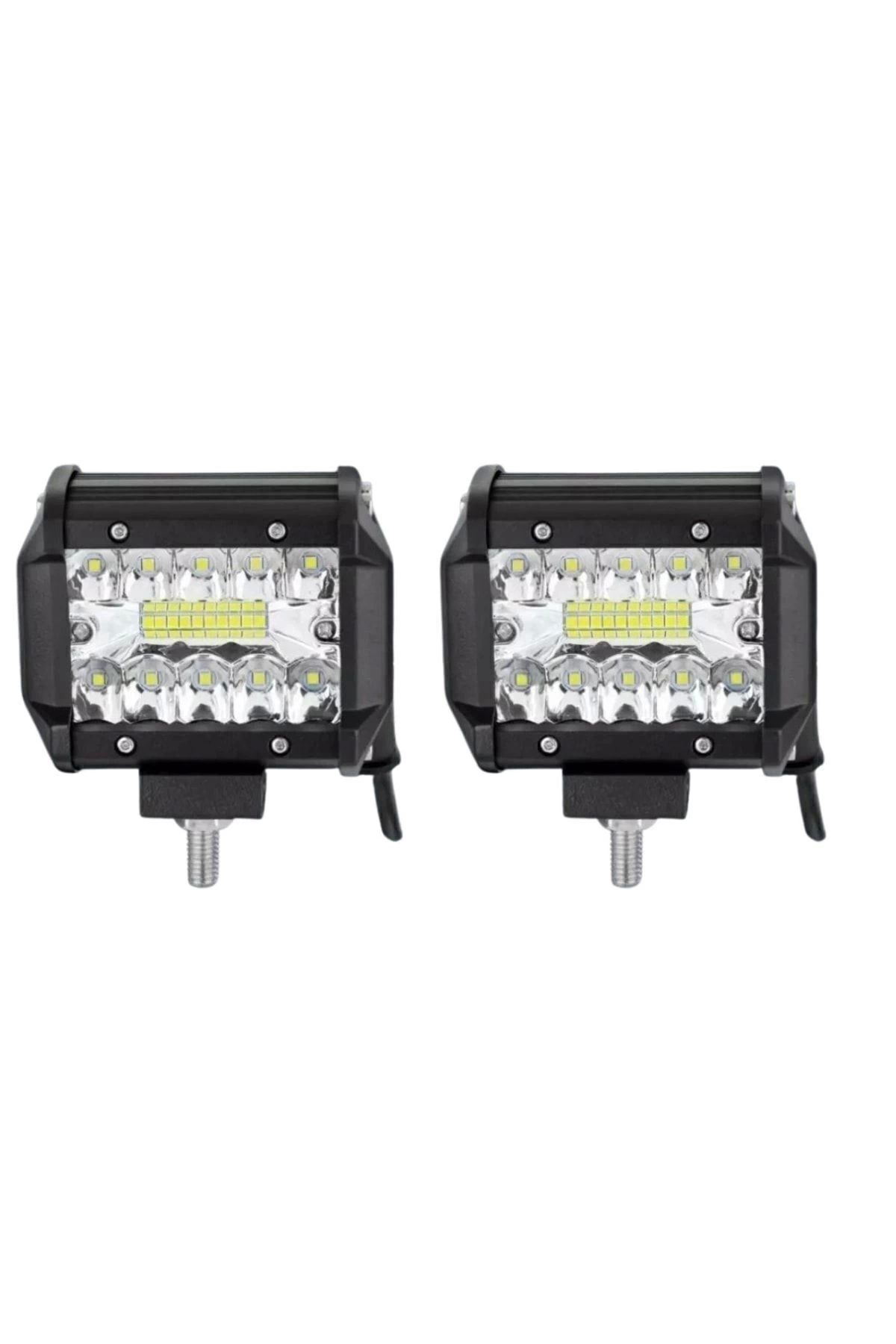 Unichrome Iki Adet 60w Kombo Aydınlatma 20 Led Çalışma Lambası Off Road Motosiklet