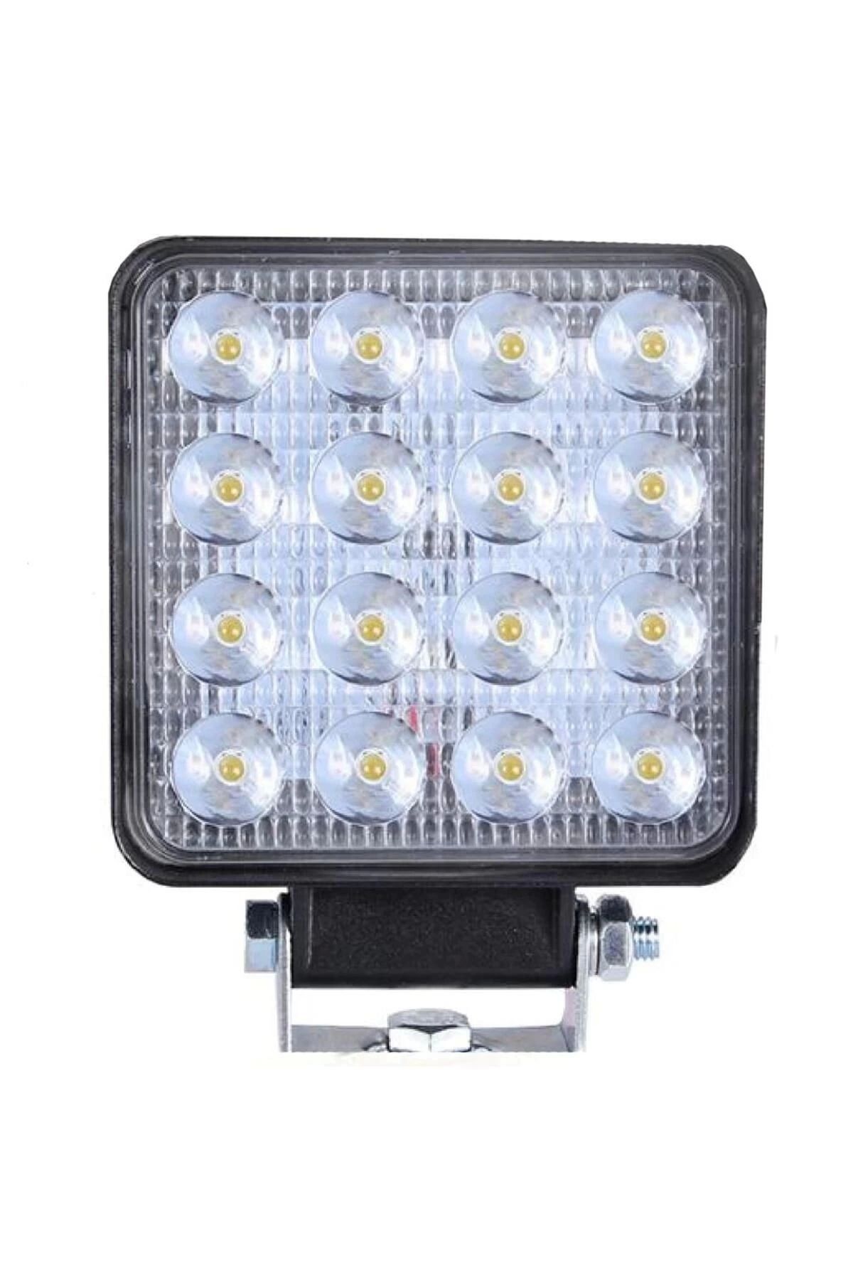 Off Road Gündüz Farı 16 Led Kare Çalışma Lambası 48 Watt