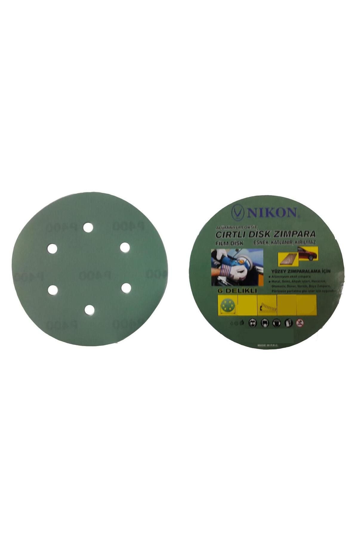 OEM Nikon 52073 Kırılmaz Yeşil Cırt Zımpara 150X800 Kum 6 Delikli