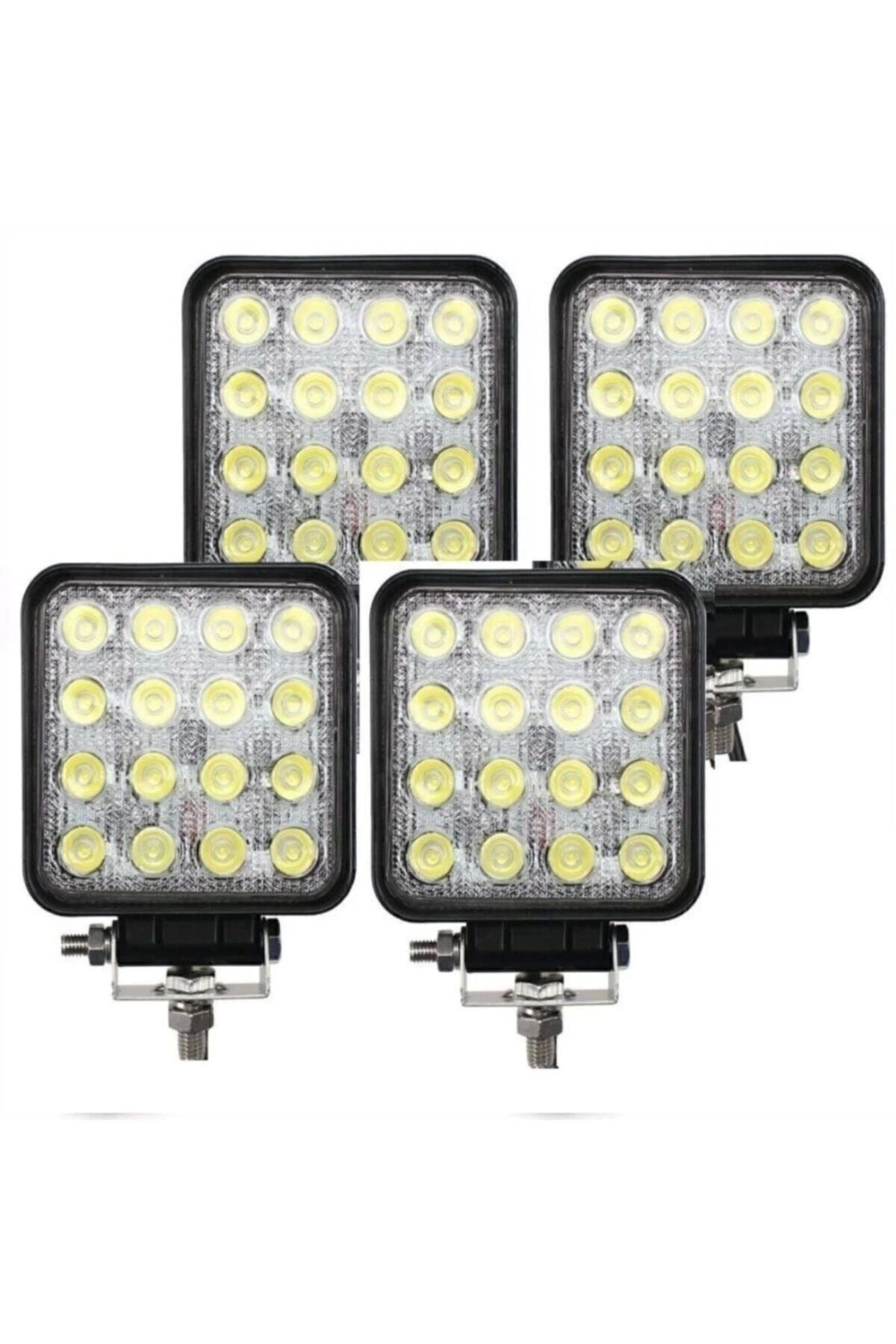 SNR 4 Adet 16 Ledli Off Road Çalışma Ve Sis Lambası 48watt 12 & 24 Vo