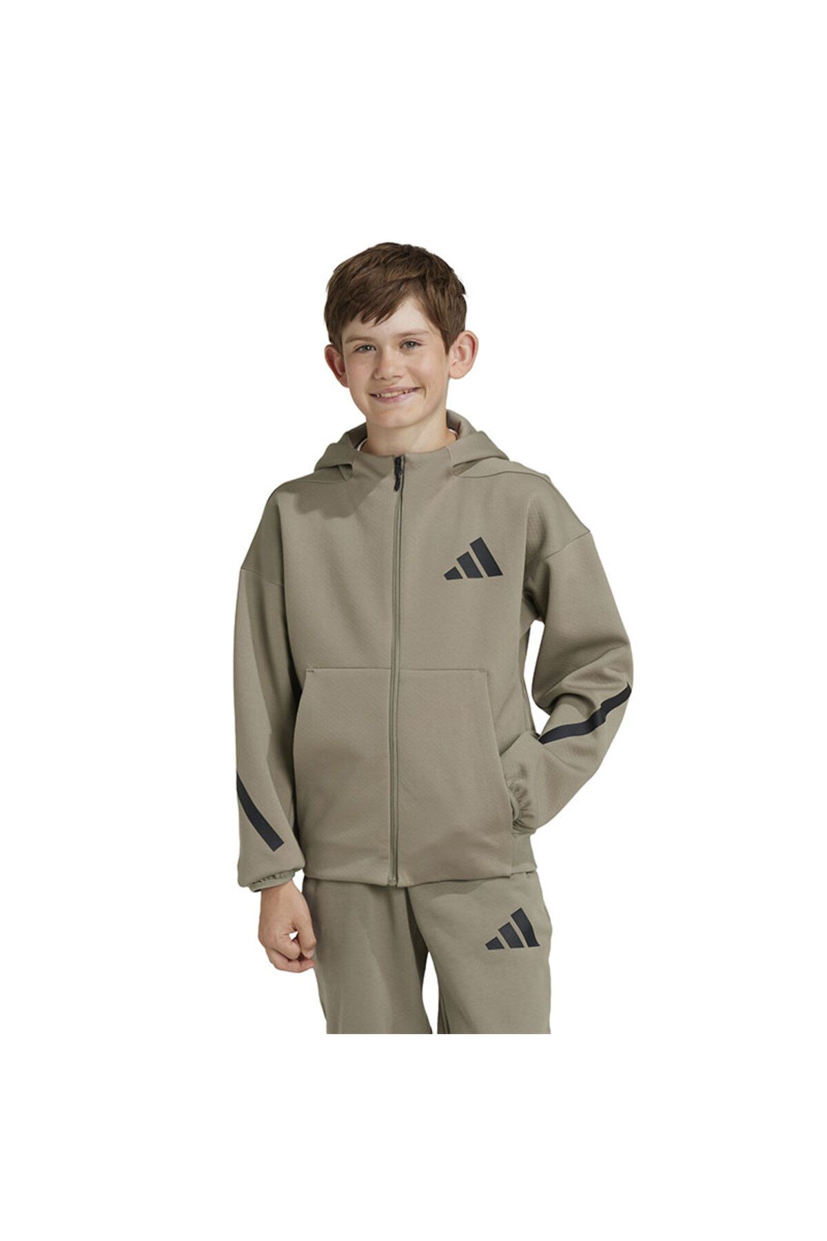 ژاکت خاکستری بچه گانه J Z.n.e.fz Jf8955 adidas