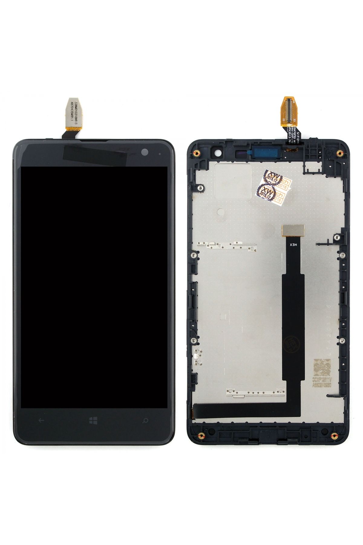 Nettech-Teknonet Nokia Lumia 625 Compatible Aa Quality Lcd+Touch+Slatted - Black 1